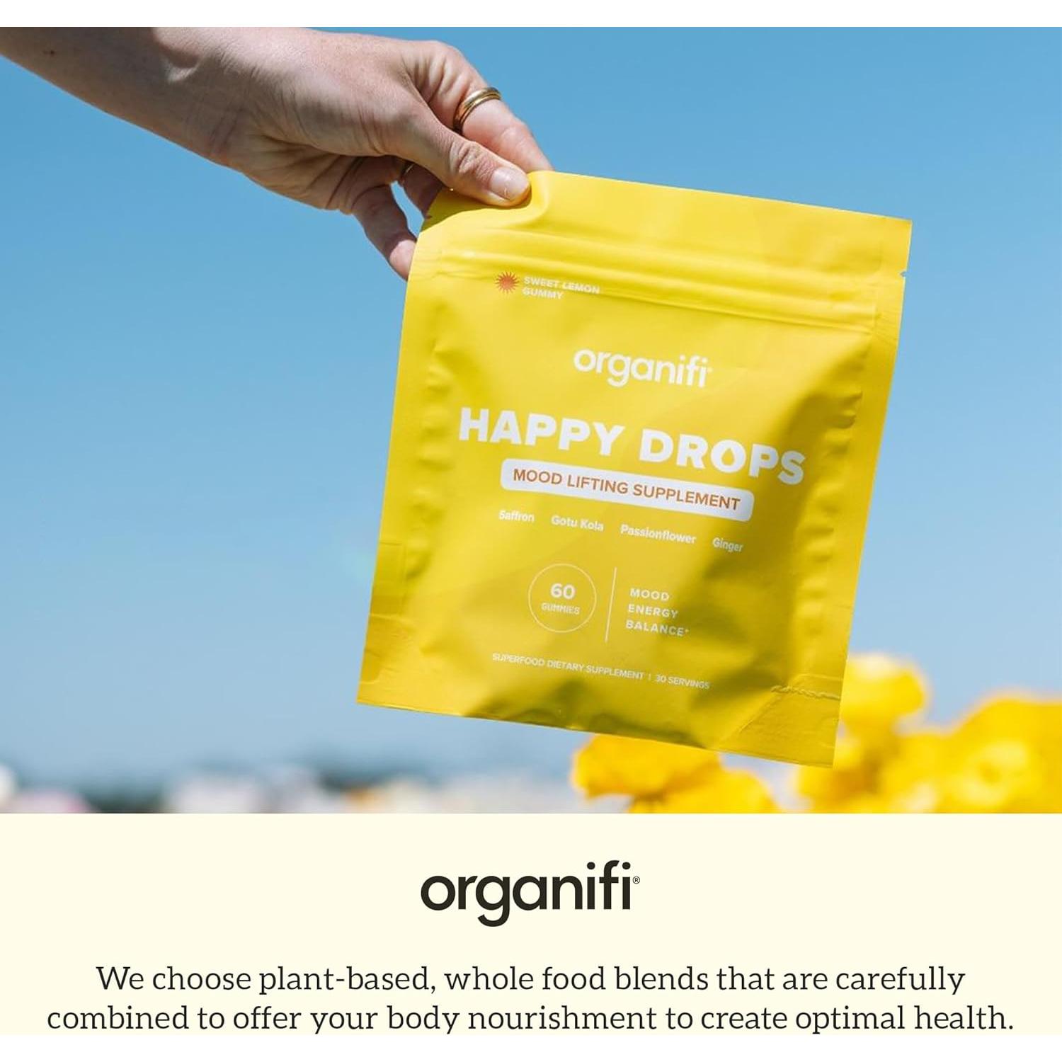 Gominolas Organifi Happy Drops - Suplemento de Estado de Ánimo - 60 Unidades