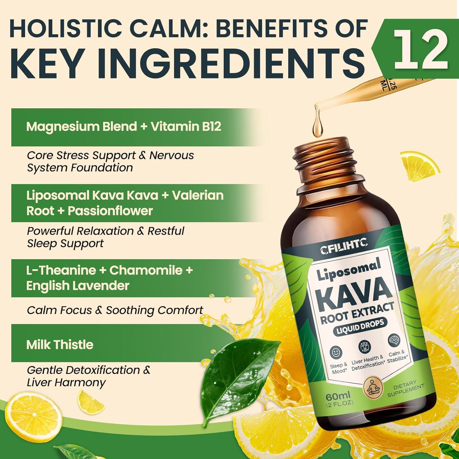 Gotas Liposomales de Kava CFILIHTC 149g - Relajación y Sueño