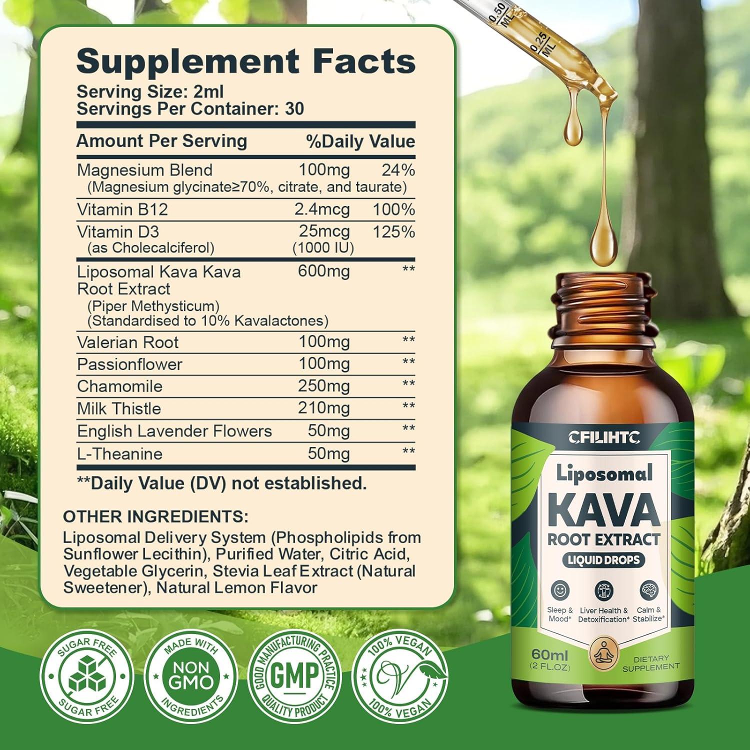 Gotas Liposomales de Kava CFILIHTC 149g - Relajación y Sueño
