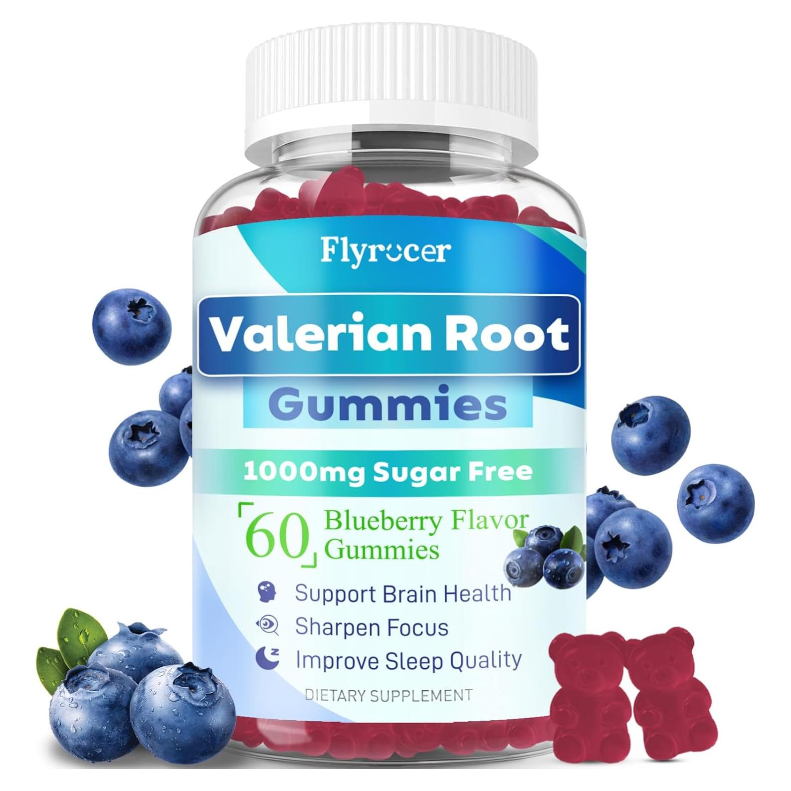 Gomitas de Raíz de Valeriana Flyrocer 60 Unidades Sabor Arándano