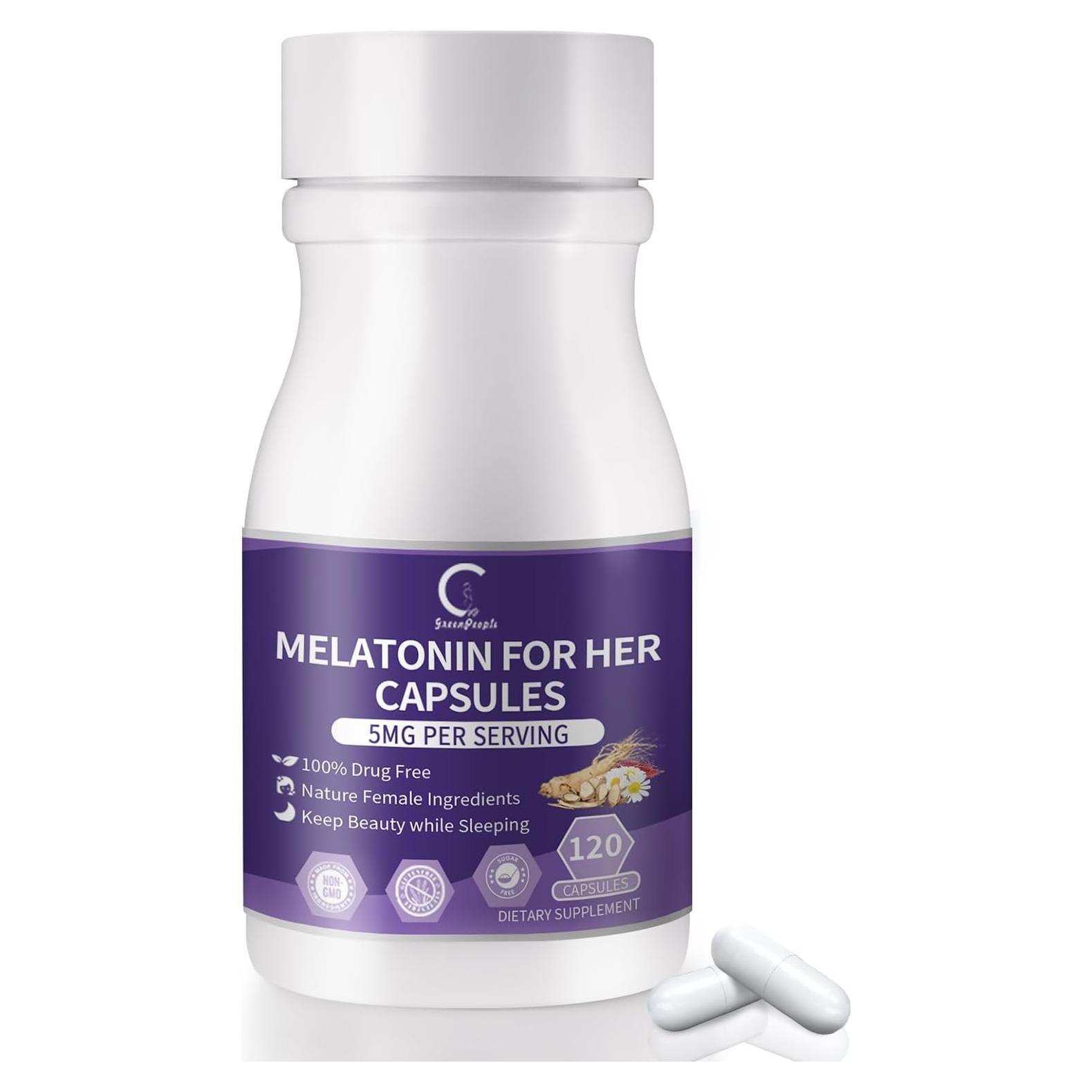 Melatonina 5mg GPGP GreenPeople - Suplemento para Dormir 120 Cápsulas