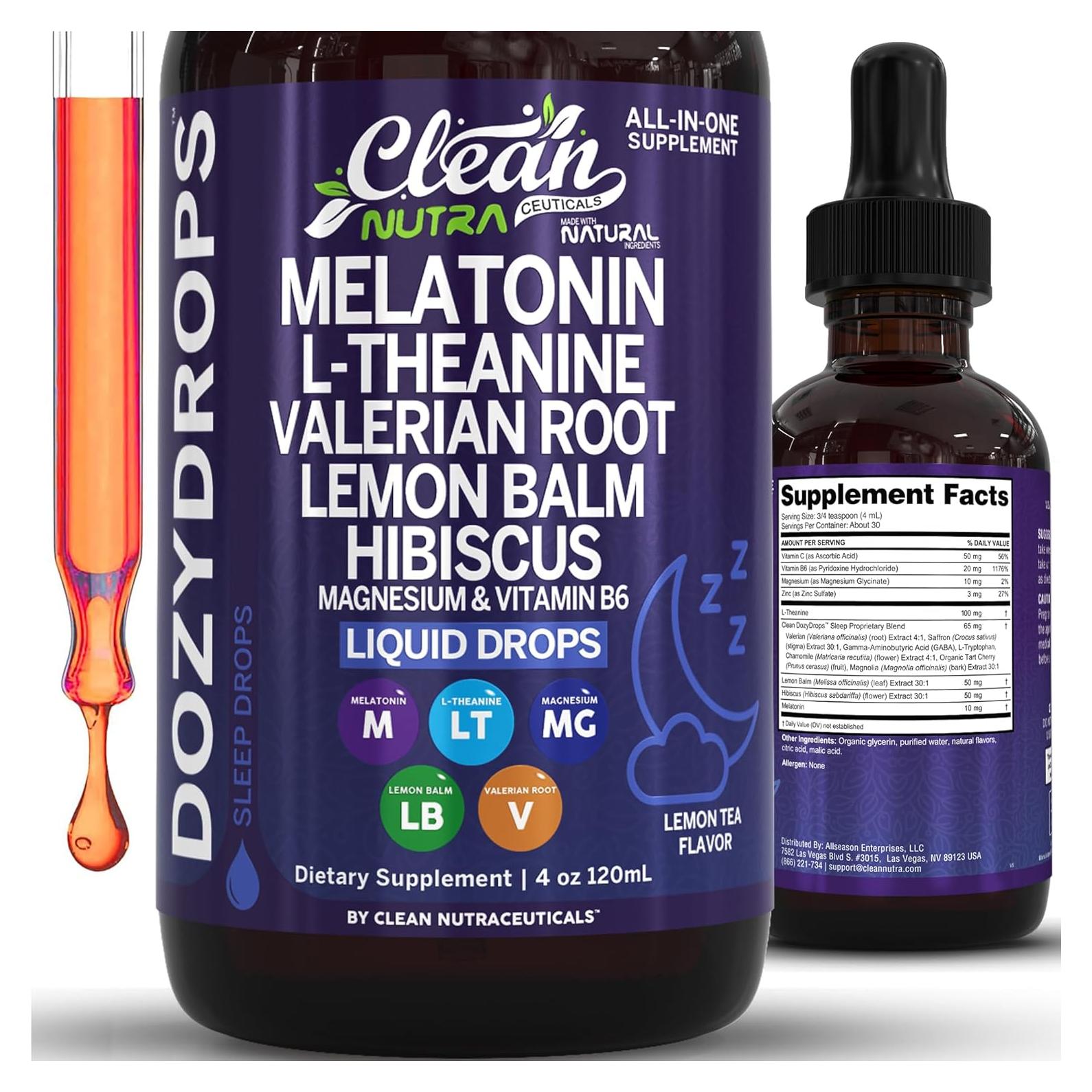 Gotas Líquidas para Dormir Clean Nutra 120mL con Melatonina