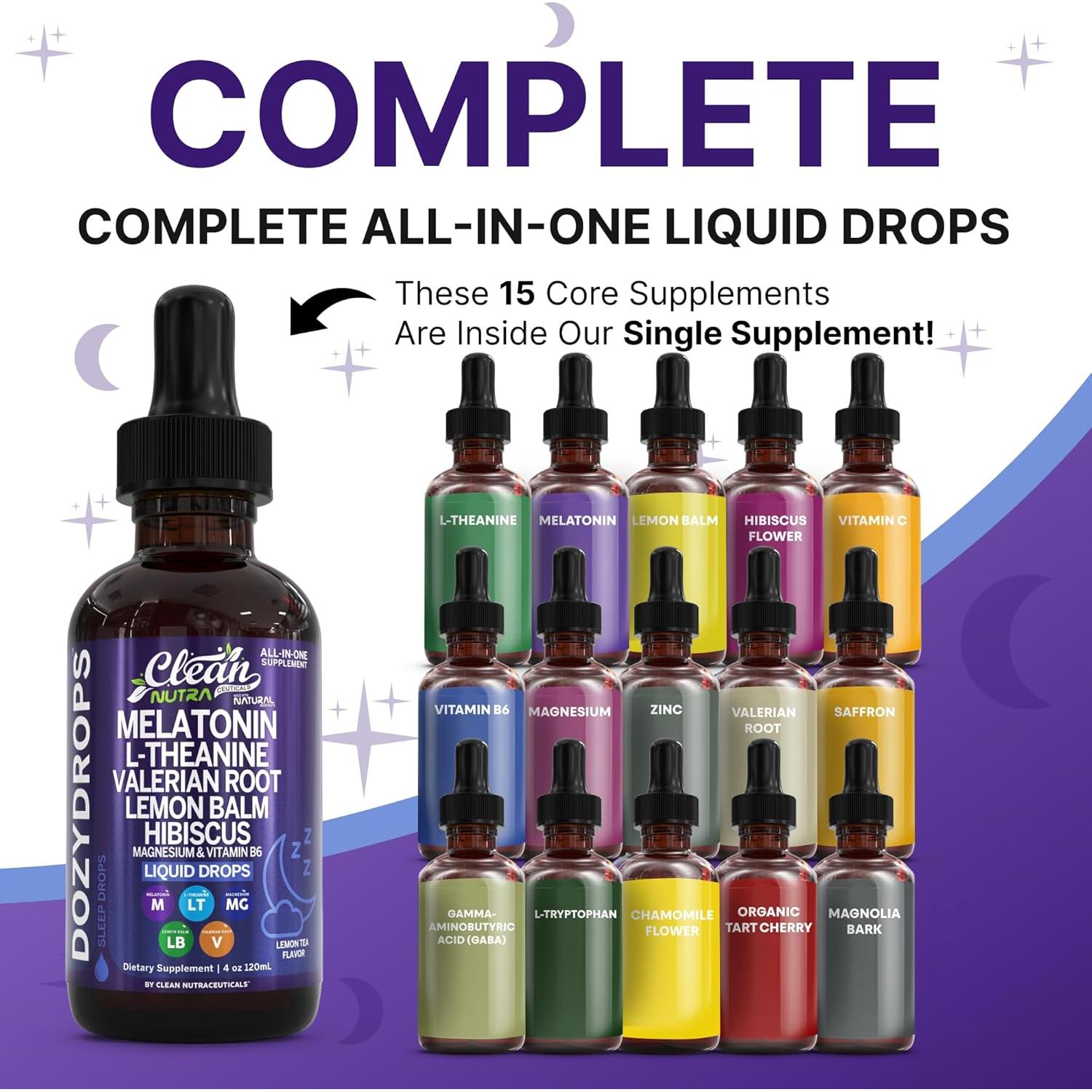 Gotas Líquidas para Dormir Clean Nutra 120mL con Melatonina