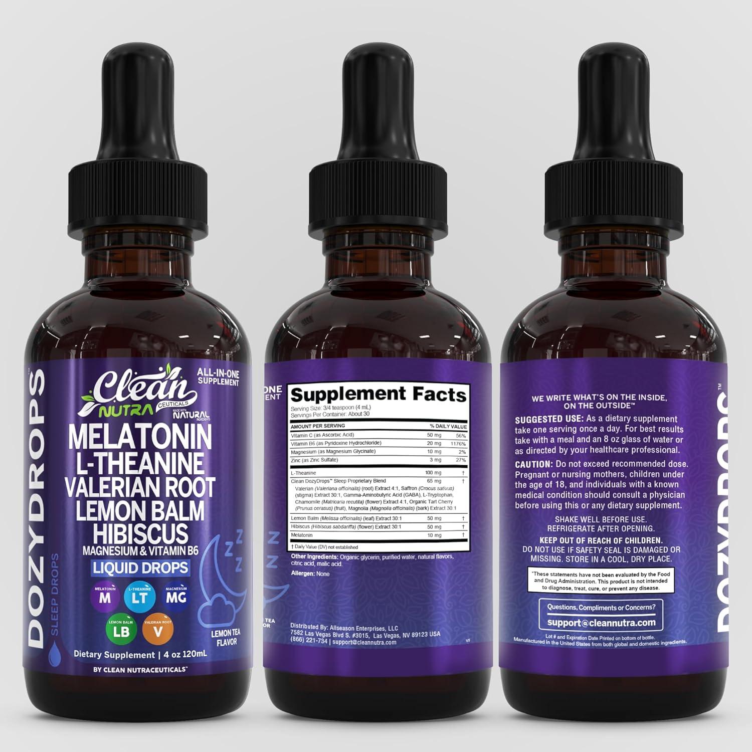 Gotas Líquidas para Dormir Clean Nutra 120mL con Melatonina