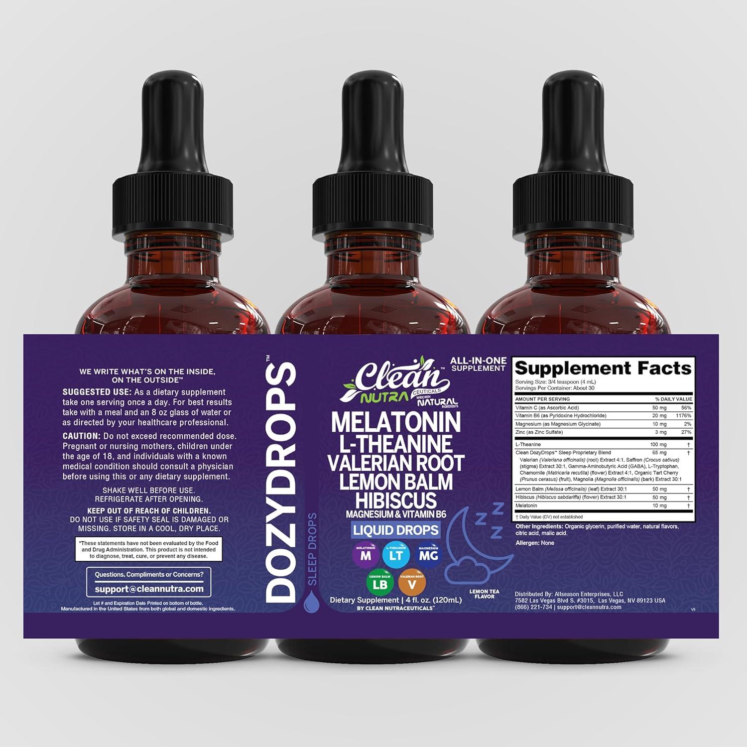 Gotas Líquidas para Dormir Clean Nutra 120mL con Melatonina