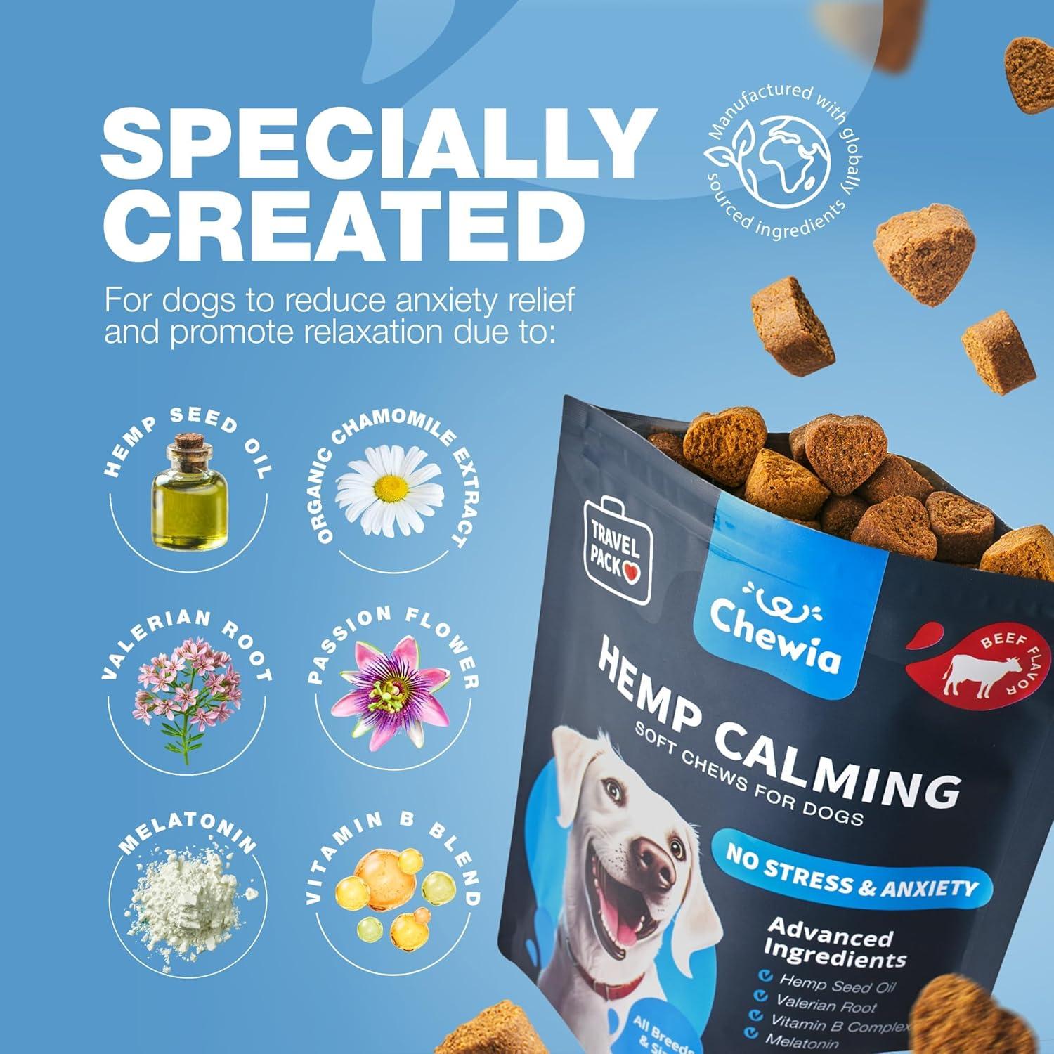 Masticables Calmantes para Perros Chewia - 70 Unidades