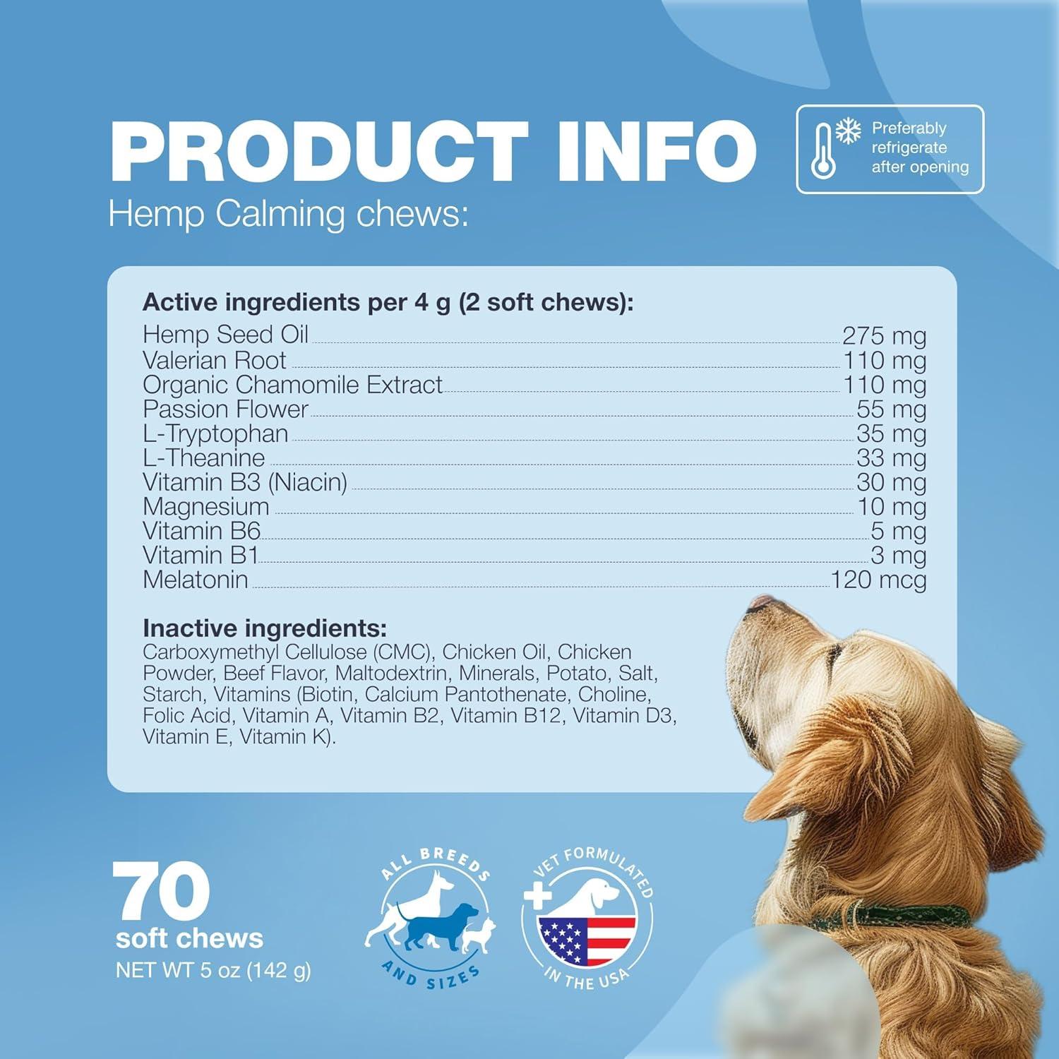 Masticables Calmantes para Perros Chewia - 70 Unidades