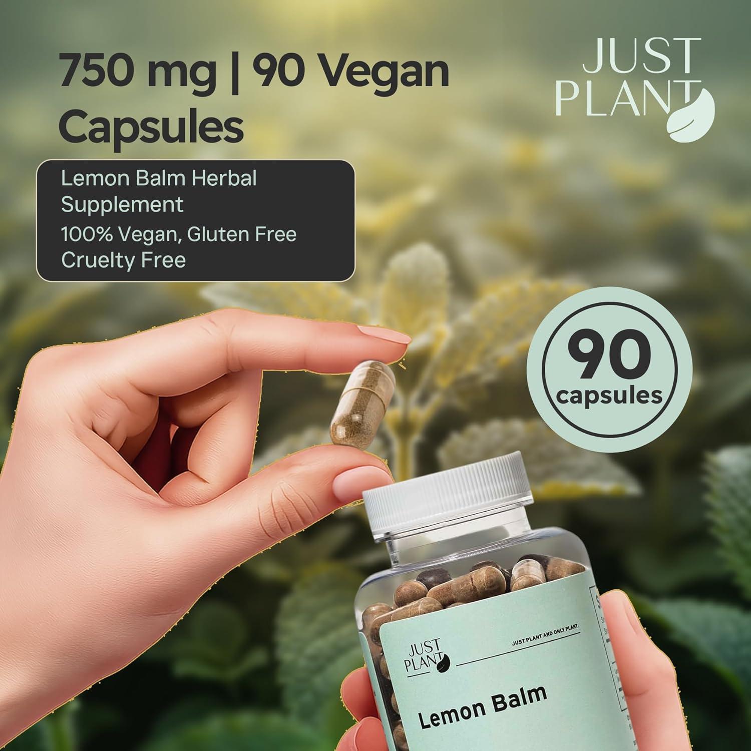 Bálsamo de Limón Just Plant 750 mg 90 Cápsulas Veganas