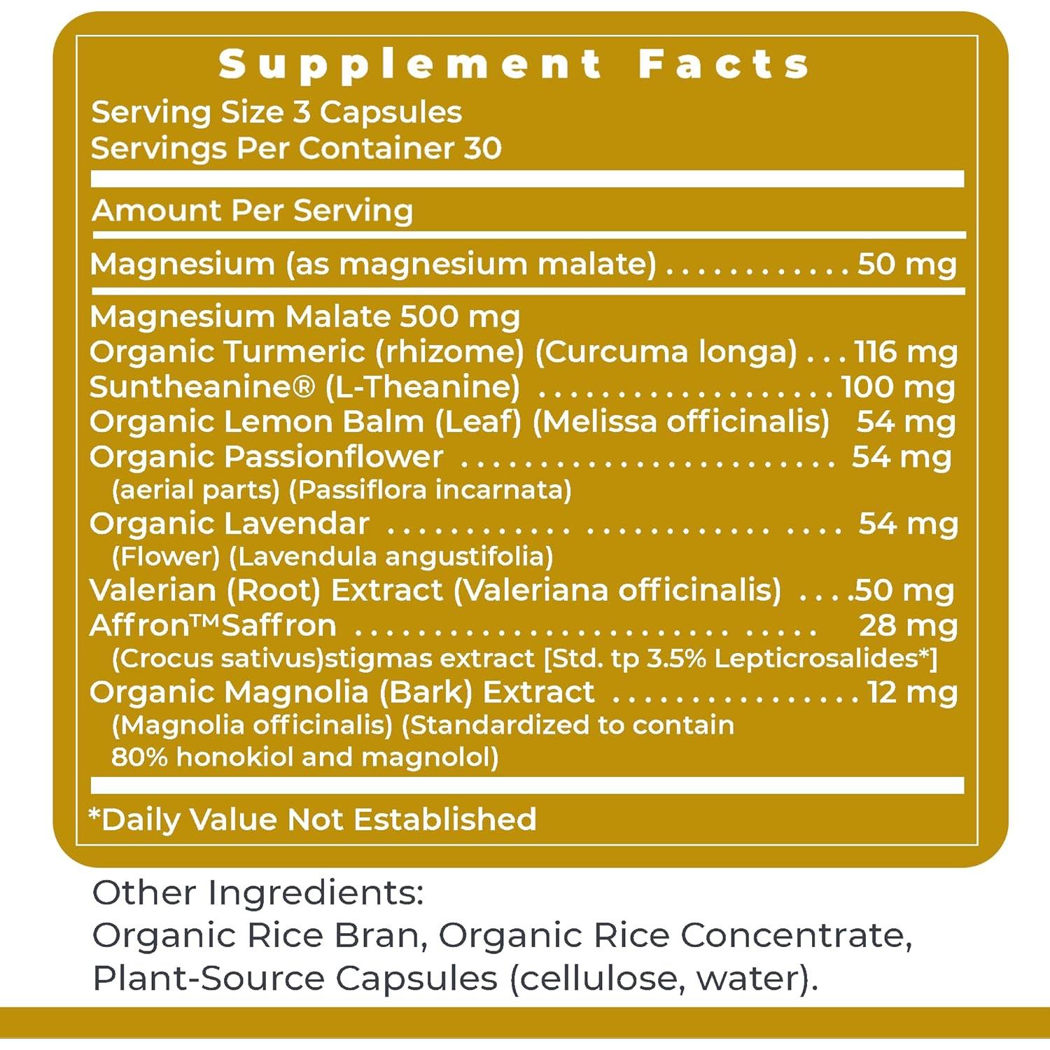 Suplemento Natural para Sueño Profundo Premier Research Labs - 90 Cápsulas Veganas