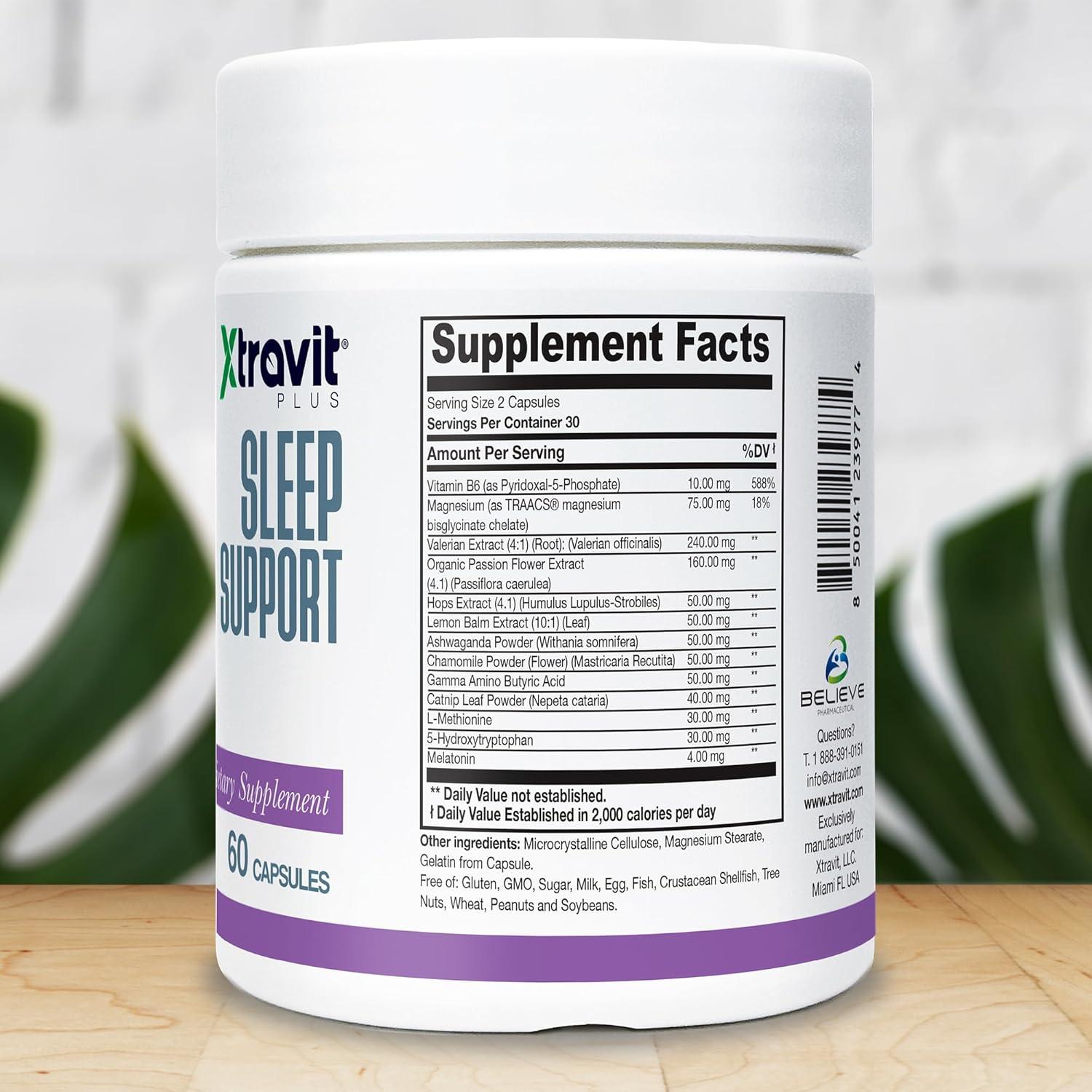 Suplemento Herbal para el Sueño Xtravit - 60 Cápsulas