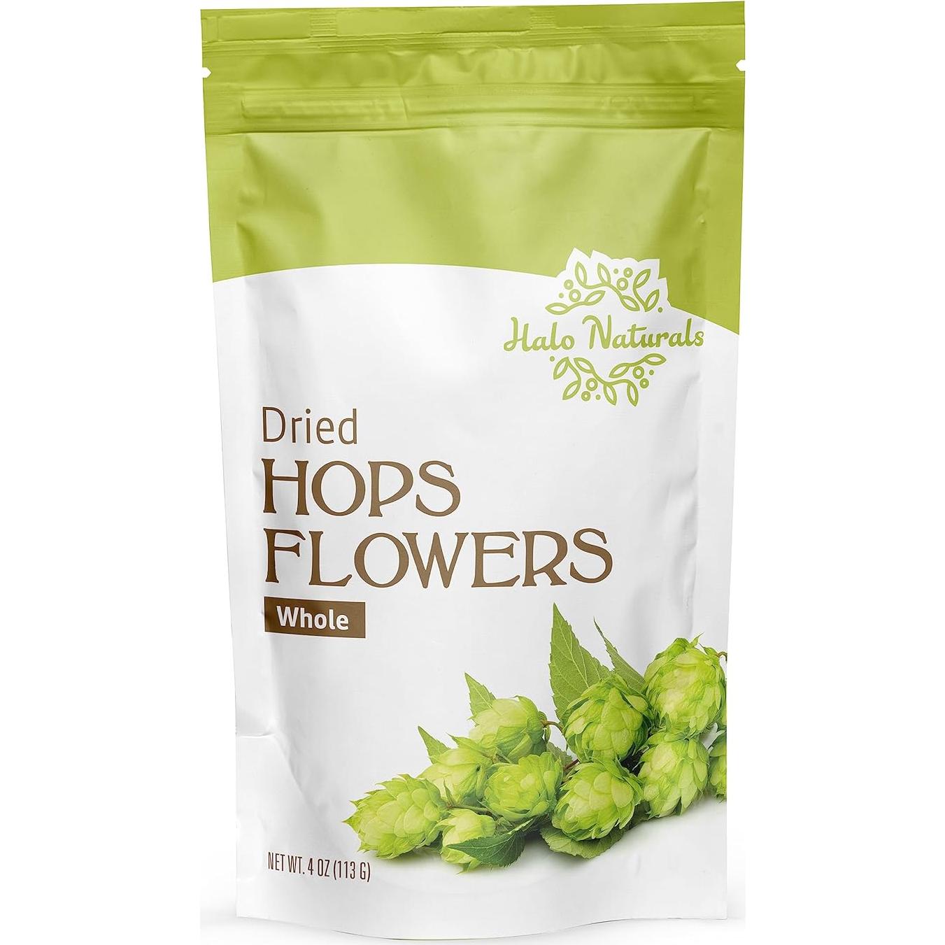 Flores de Lúpulo Enteras Halo Naturals 113g Bolsa Reutilizable