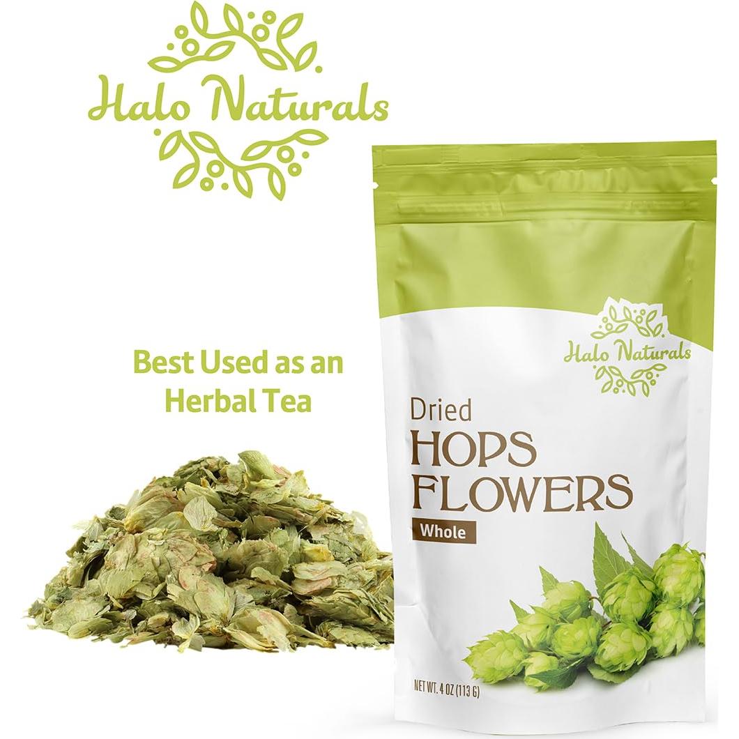 Flores de Lúpulo Enteras Halo Naturals 113g Bolsa Reutilizable