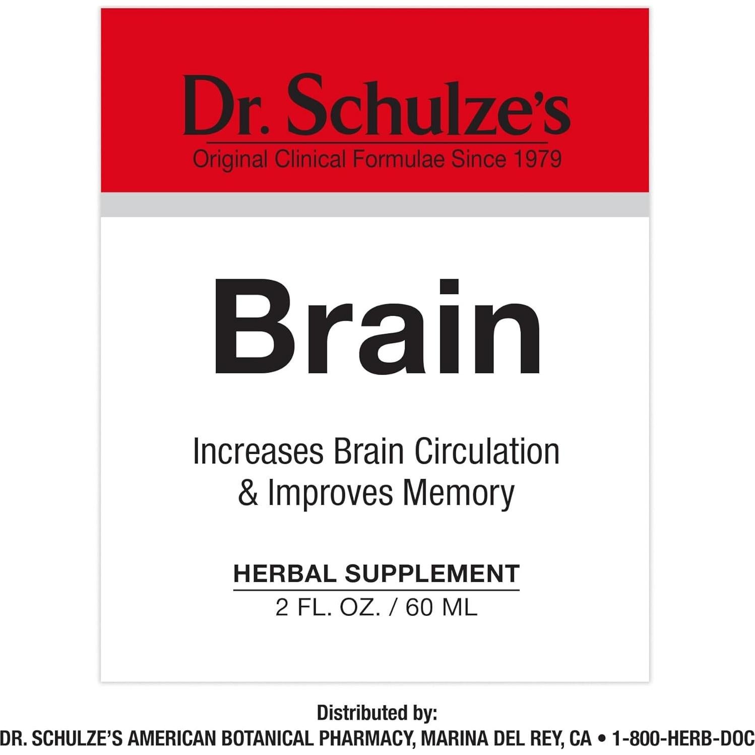 Fórmula Cerebral Dr. Schulze 60 ml - Vegana, Ginkgo Biloba