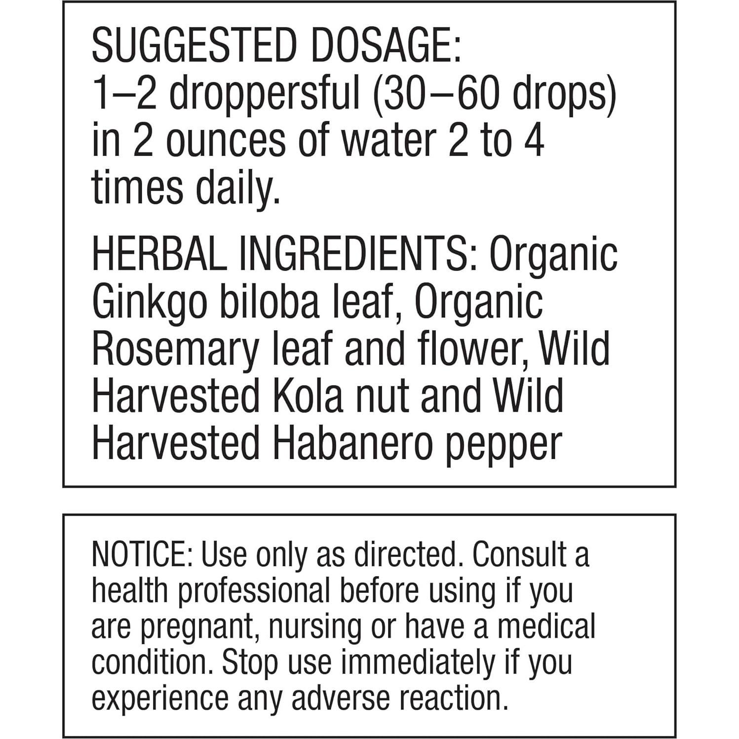 Fórmula Cerebral Dr. Schulze 60 ml - Vegana, Ginkgo Biloba