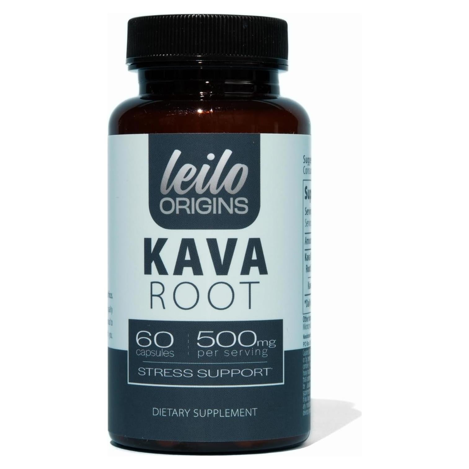Cápsulas de Kava Leilo 500mg Veganas - 60 Unidades Relax