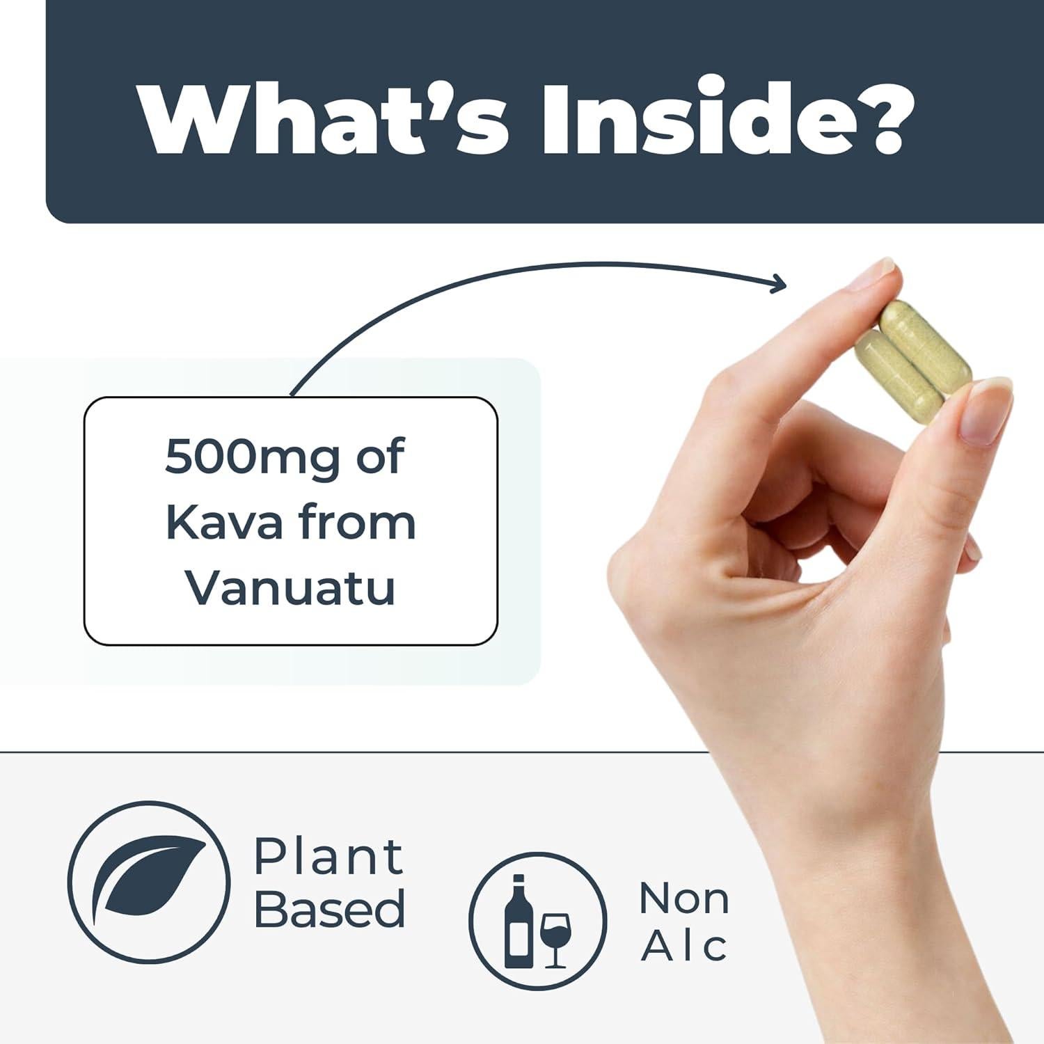 Cápsulas de Kava Leilo 500mg Veganas - 60 Unidades Relax