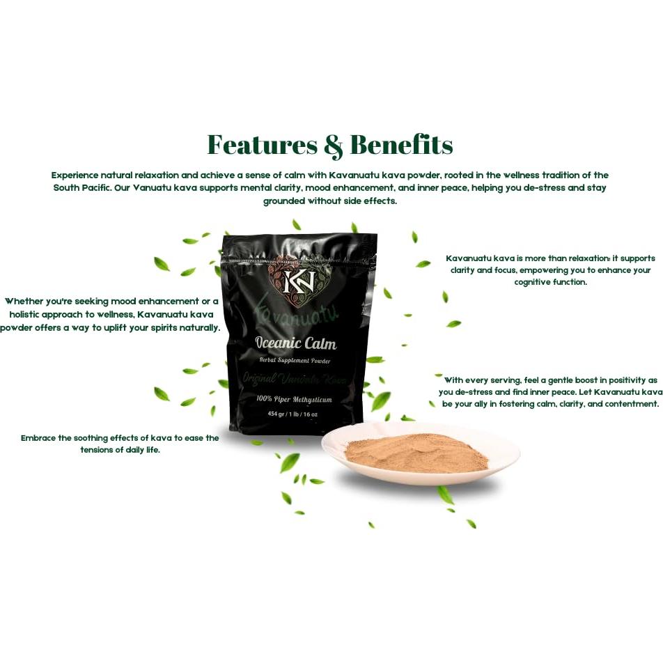 Polvo de Raíz de Kava Orgánico Kavanuatu 227g - Relajación Natural