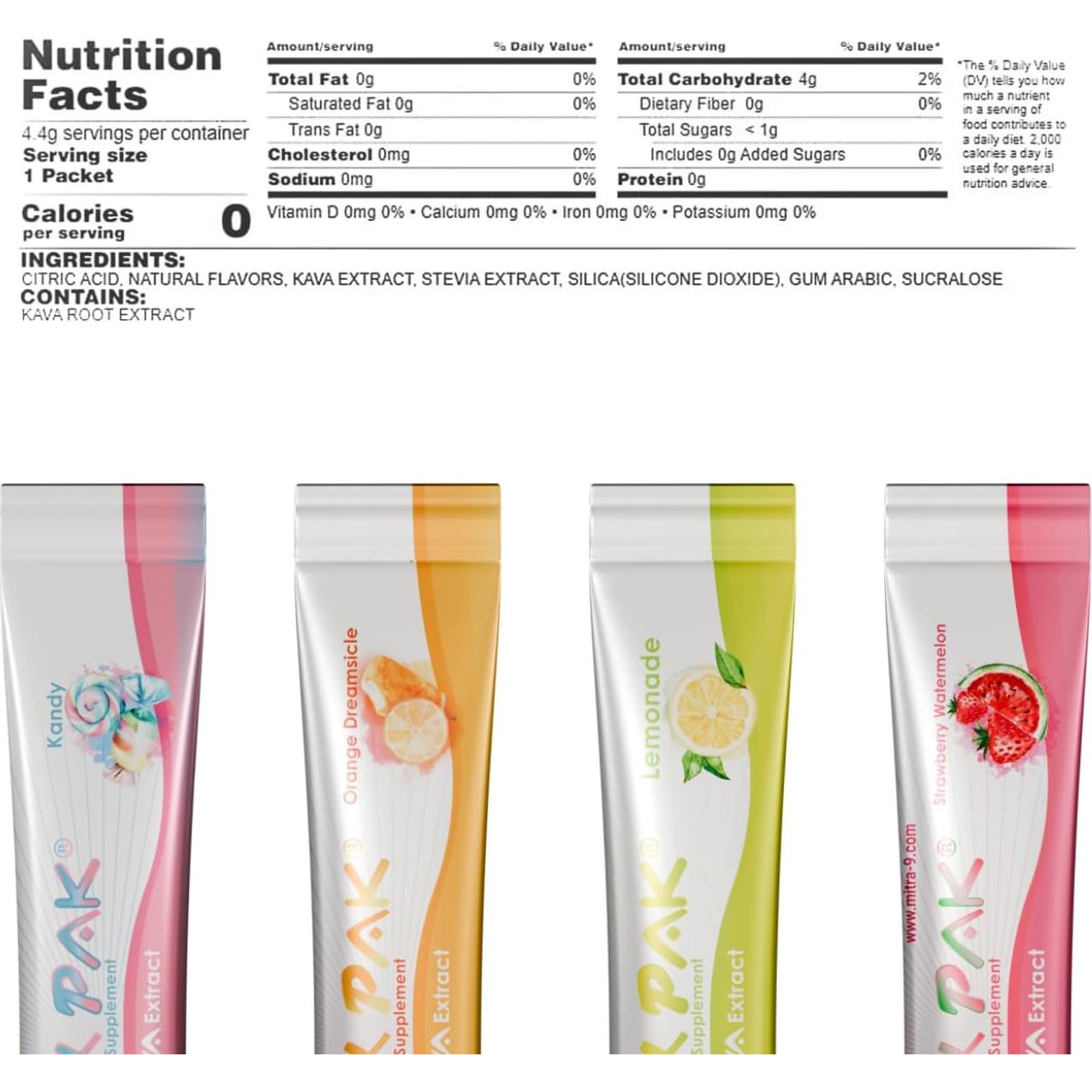 Polvo de Kava Instantáneo Mitra9 - Paquete Variado 10 Stick