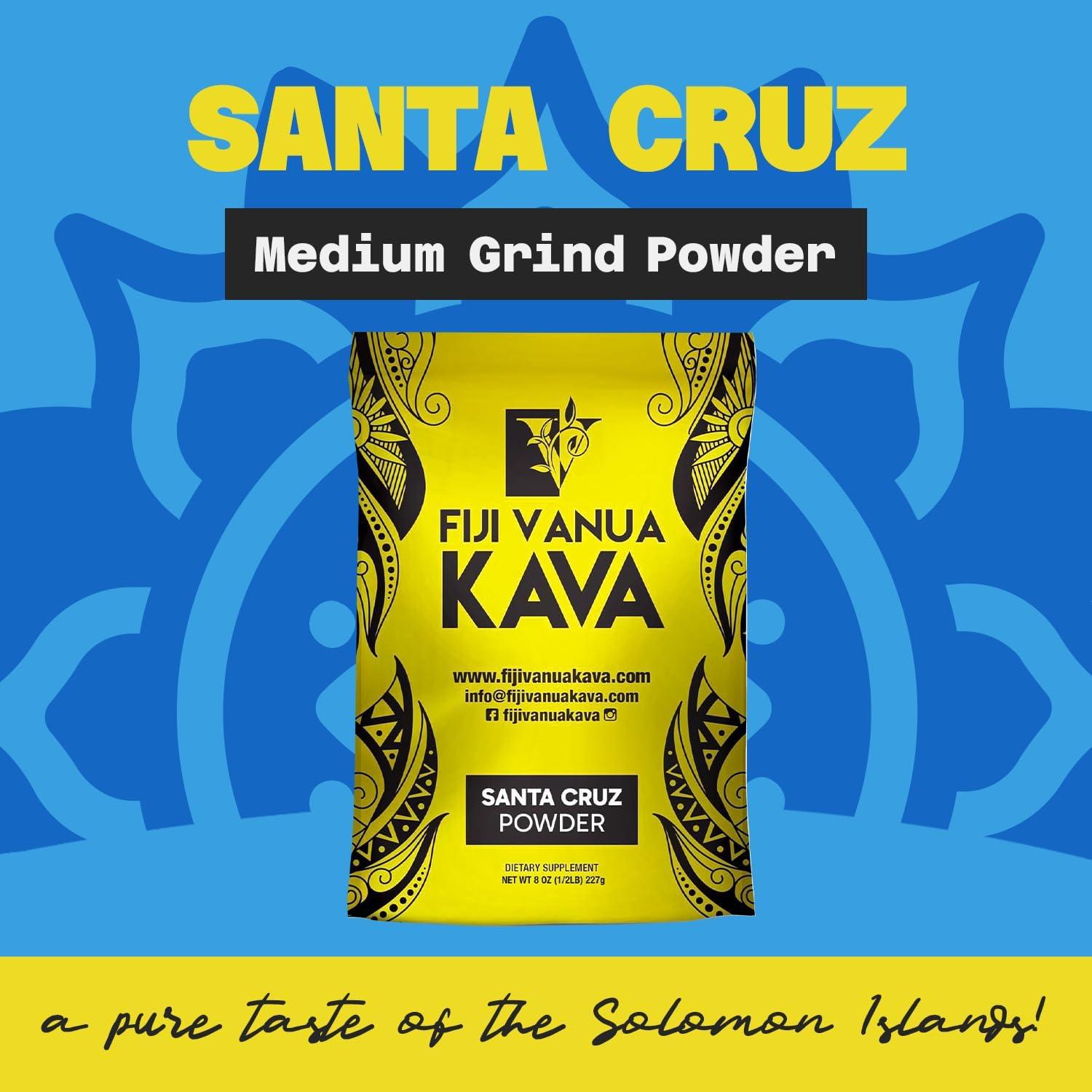 Kava Premium Fiji Vanua Santa Cruz 227g - Polvo de Raíz Noble