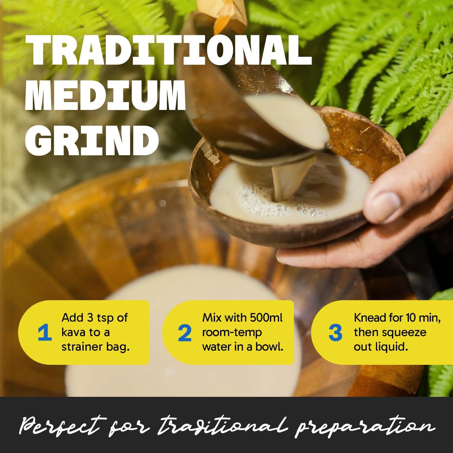 Kava Premium Fiji Vanua Santa Cruz 227g - Polvo de Raíz Noble