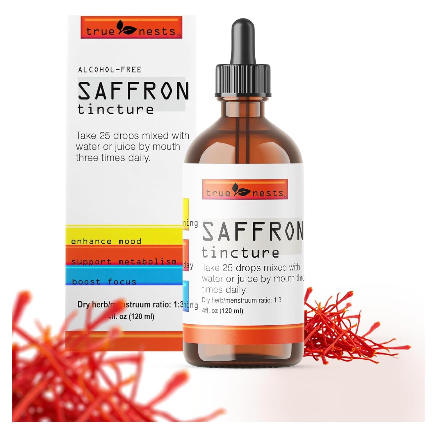 Tintura de Azafrán Orgánico True Nests 118 ml - Suplemento Herbal