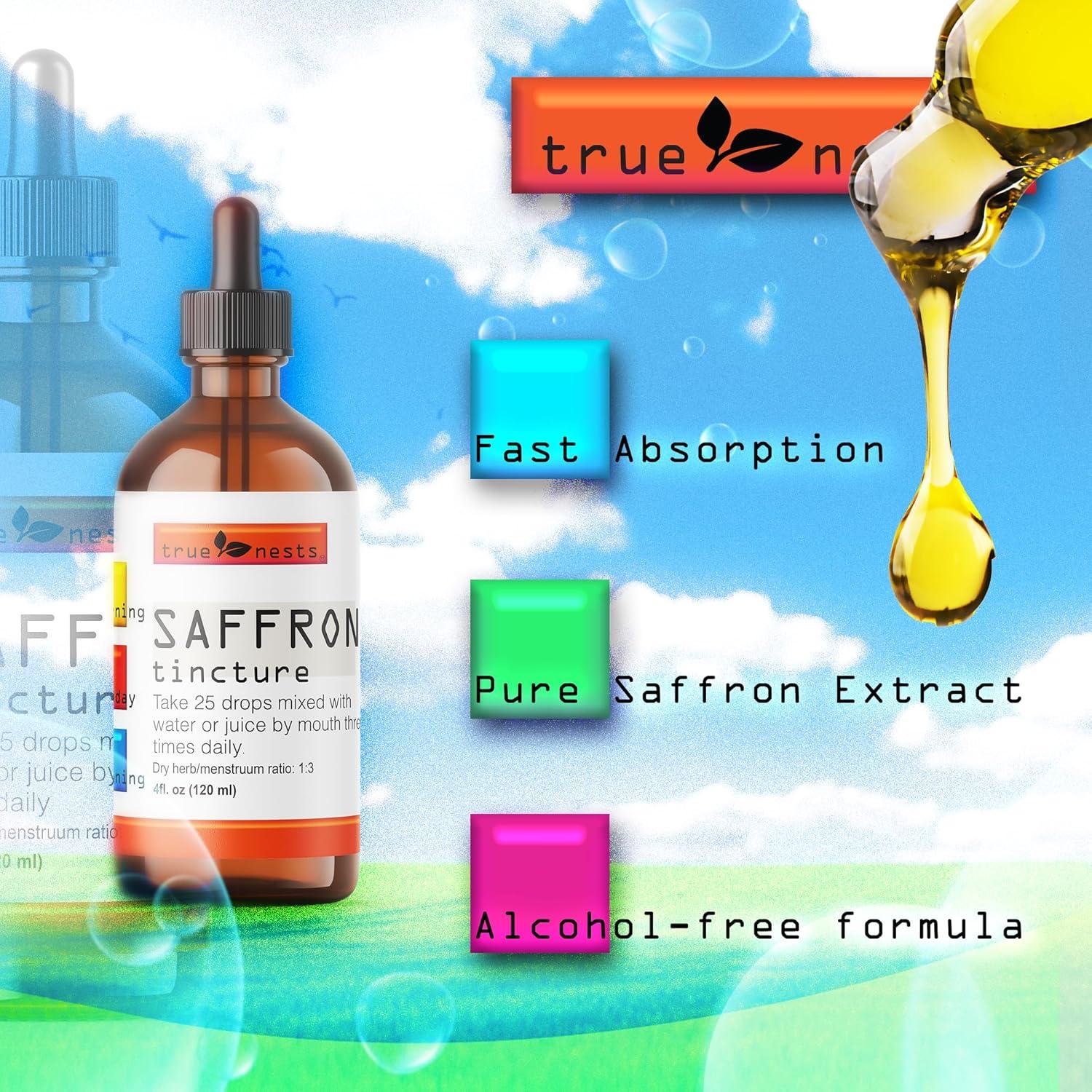 Tintura de Azafrán Orgánico True Nests 118 ml - Suplemento Herbal