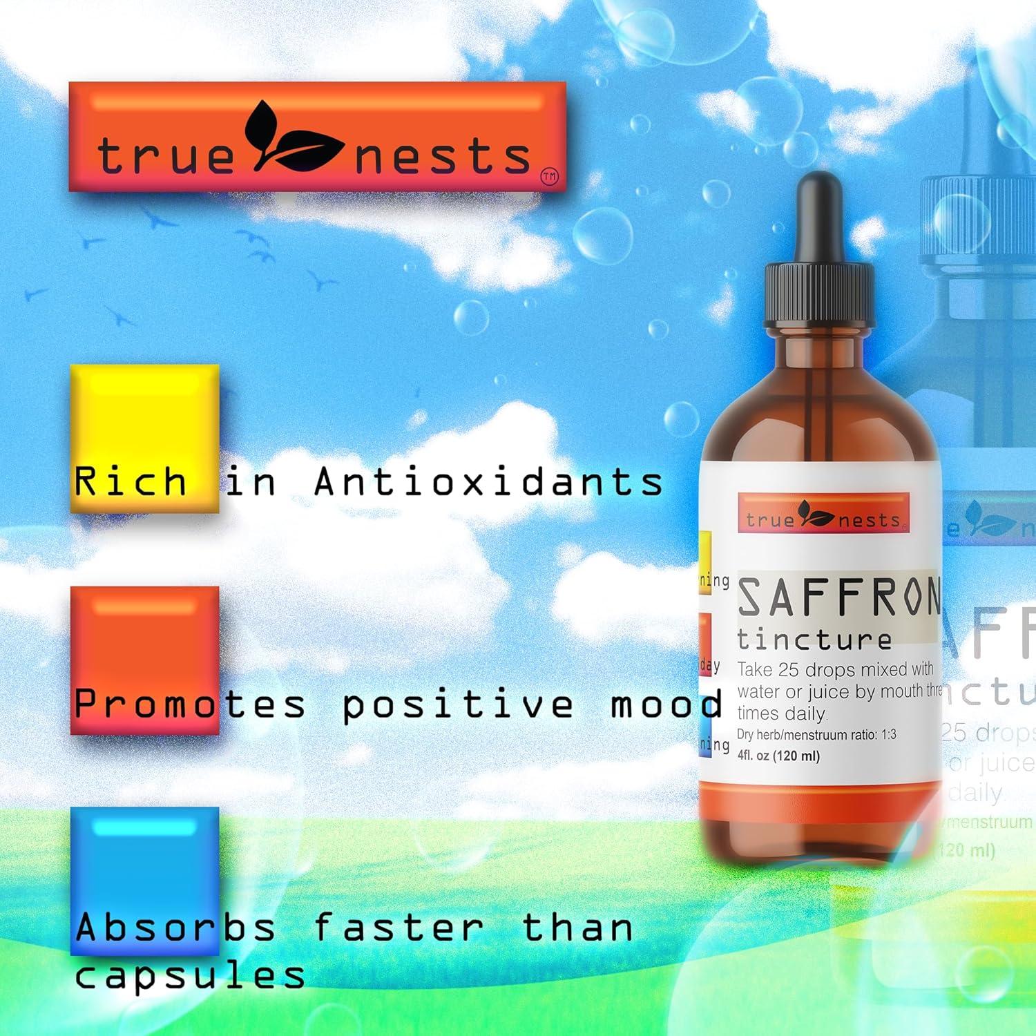 Tintura de Azafrán Orgánico True Nests 118 ml - Suplemento Herbal