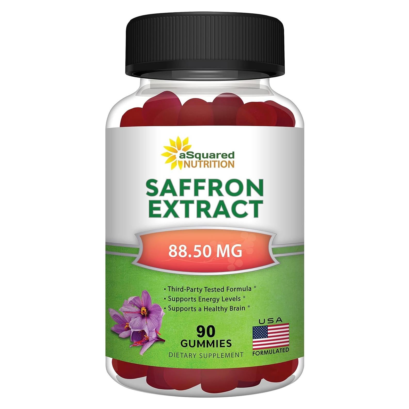 Gomitas de Azafrán aSquared Nutrition - 90 gomitas - 88.5mg