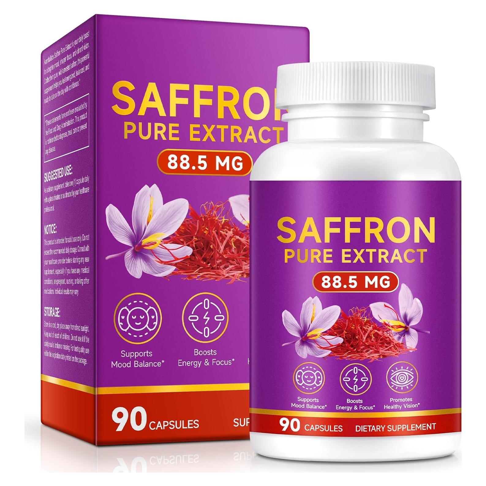 Cápsulas de Suplemento de Azafrán BOIUOITI 90 Unidades 88.5 mg