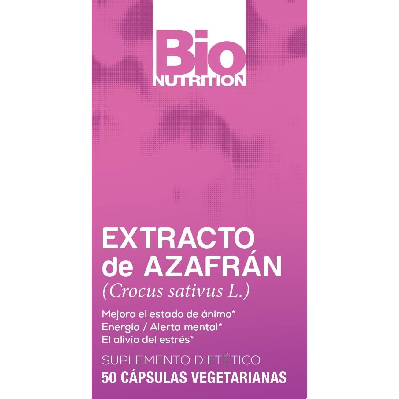 Cápsulas Veganas de Azafrán Bio Nutrition 50 Unidades