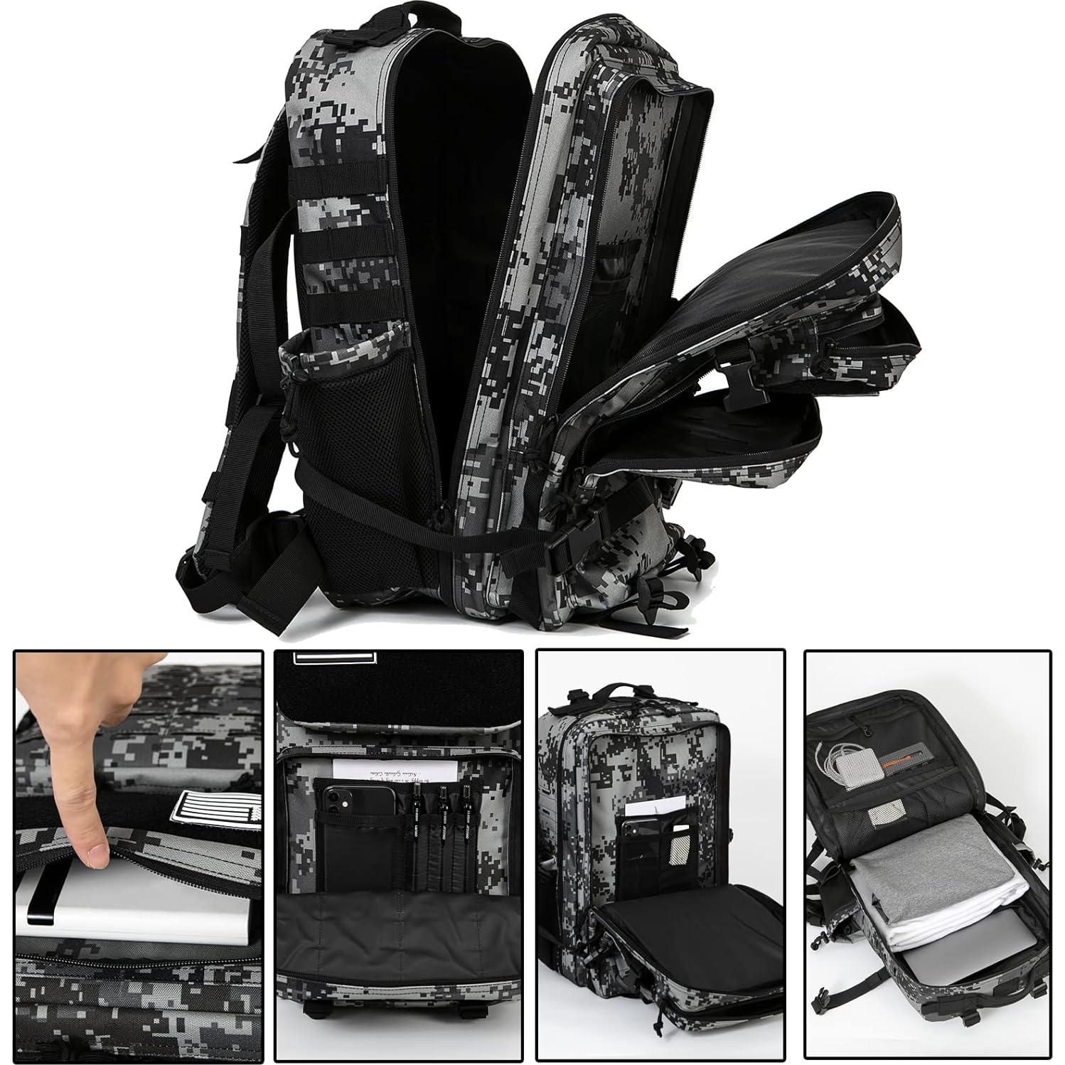 Mochila Táctica Militar QT&QY 45L Resistente al Agua