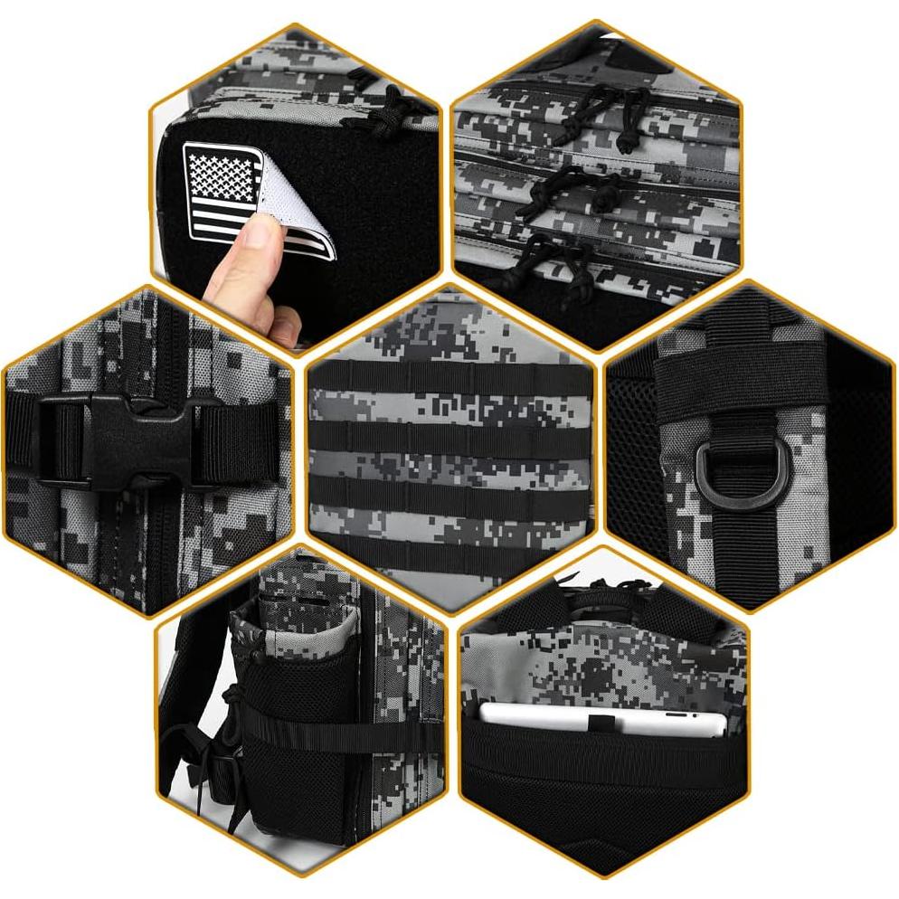 Mochila Táctica Militar QT&QY 45L Resistente al Agua