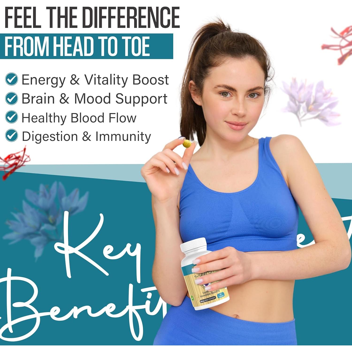 Suplemento de Azafrán Exir 60 Tabletas - Energía y Memoria