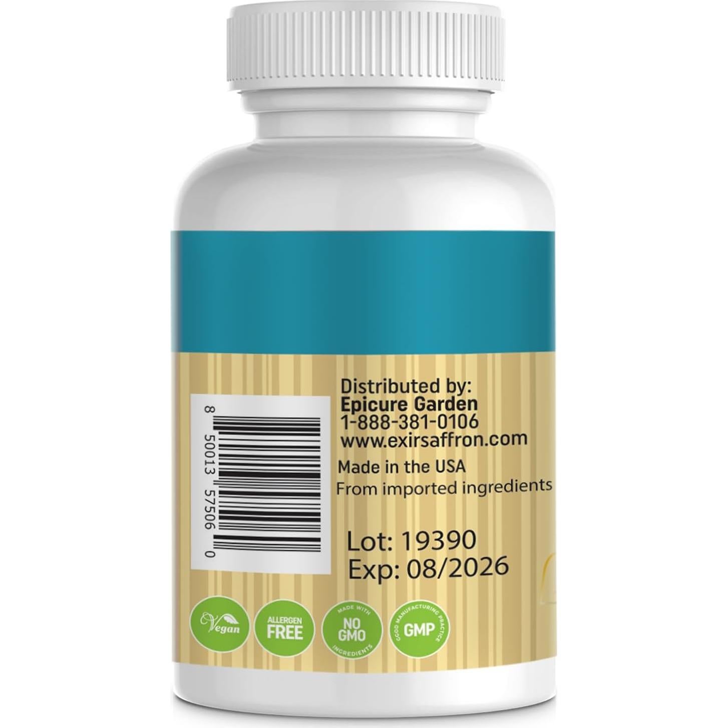 Suplemento de Azafrán Exir 60 Tabletas - Energía y Memoria