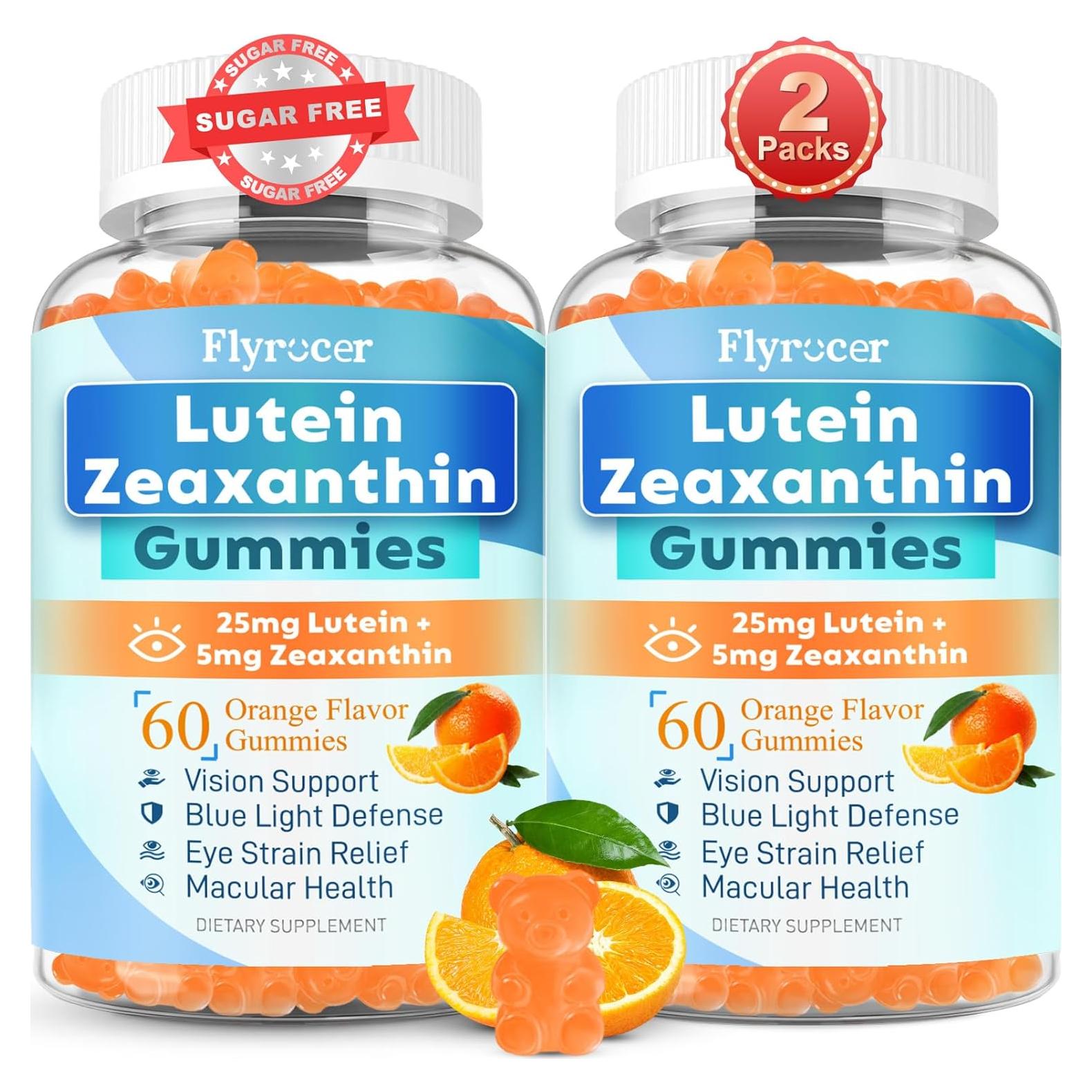 Gomitas de Luteína Sin Azúcar Flyrocer 120 Unidades Sabor Naranja
