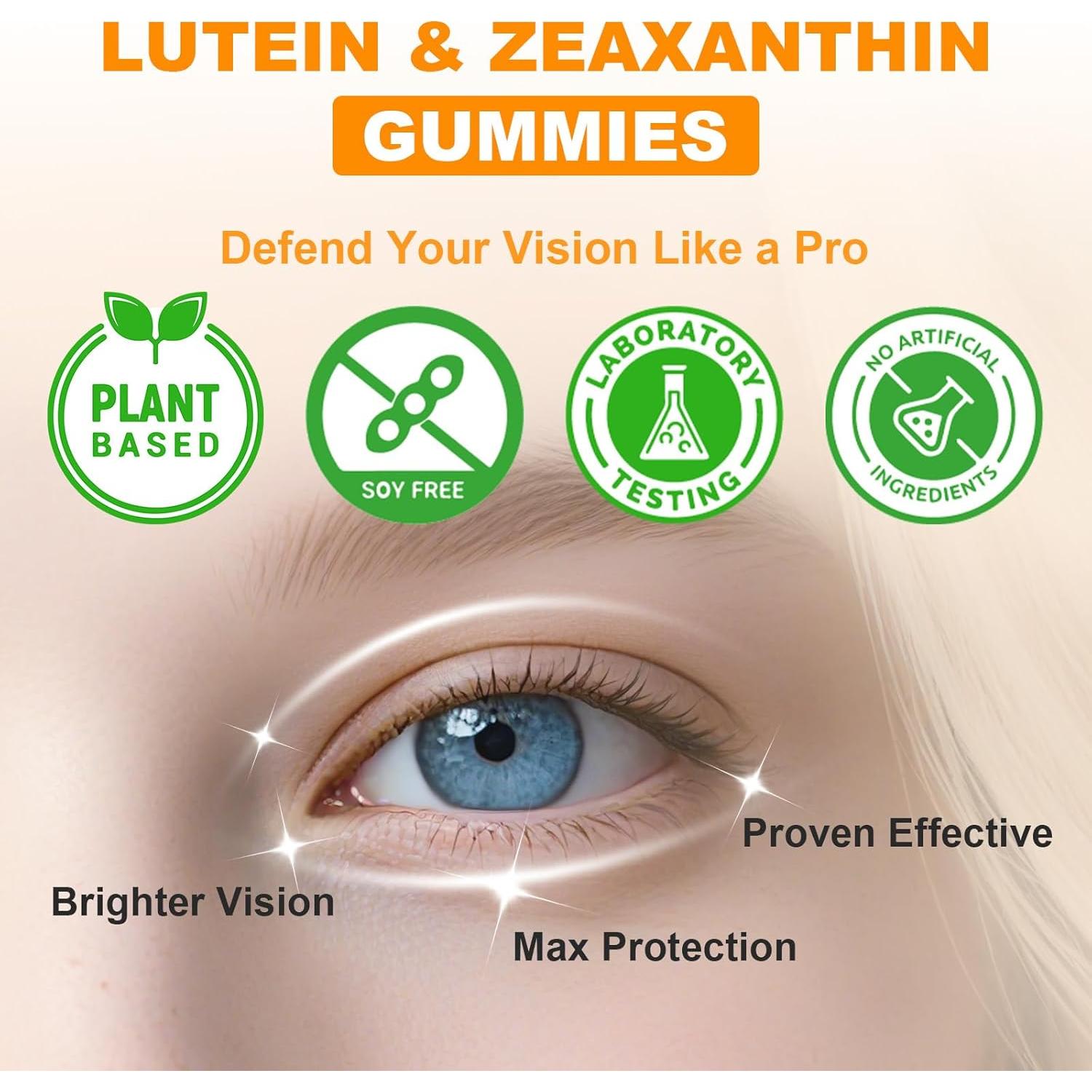 Gomitas de Luteína Sin Azúcar Flyrocer 120 Unidades Sabor Naranja