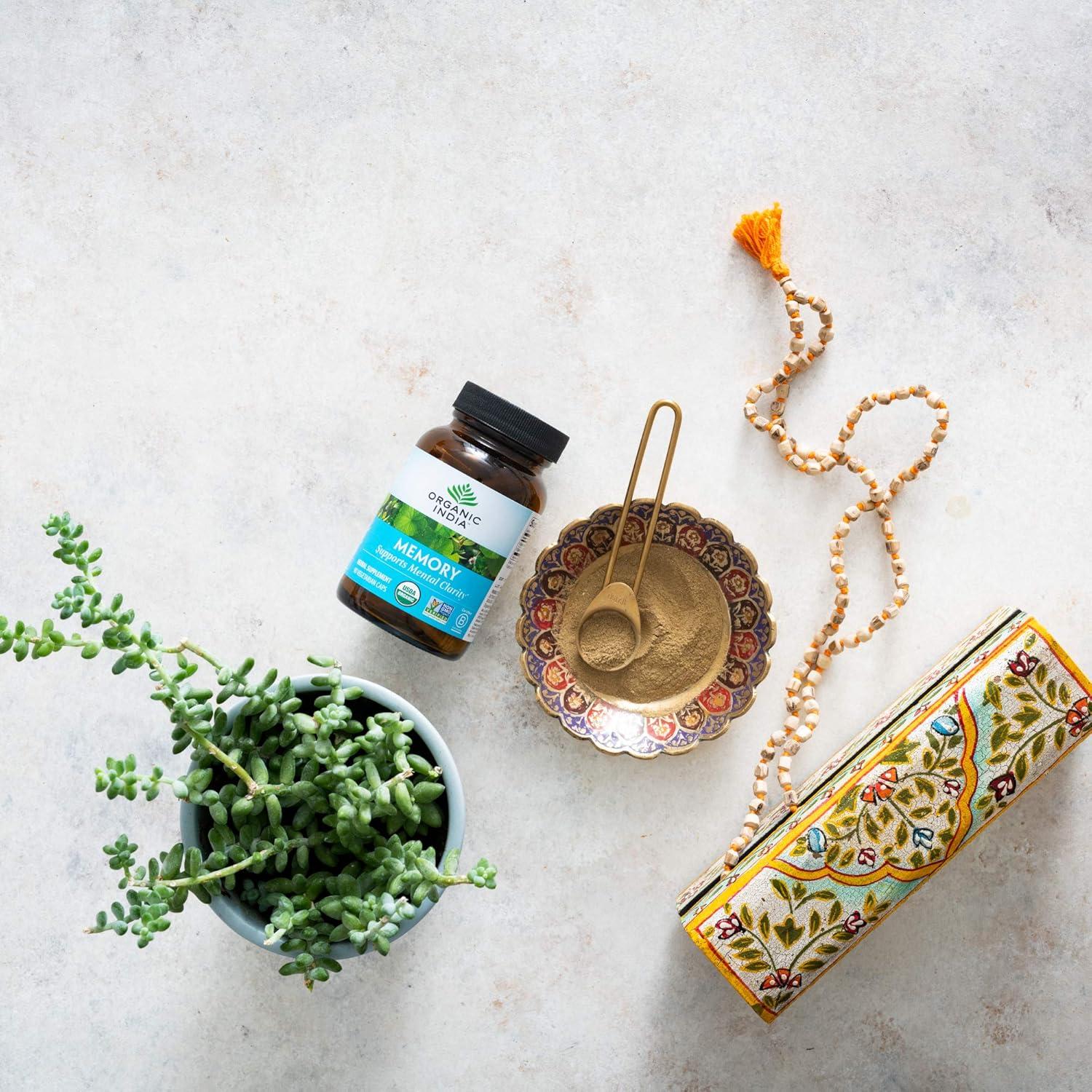 Suplemento Herbal Organic India Memory 90 Cápsulas Veganas