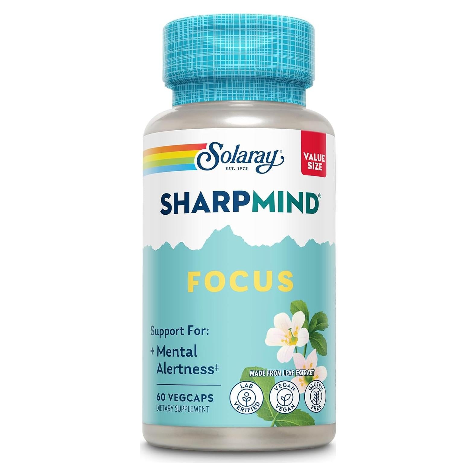 Suplemento Nootrópico Solaray SharpMind 60 Veg Caps 250 mg
