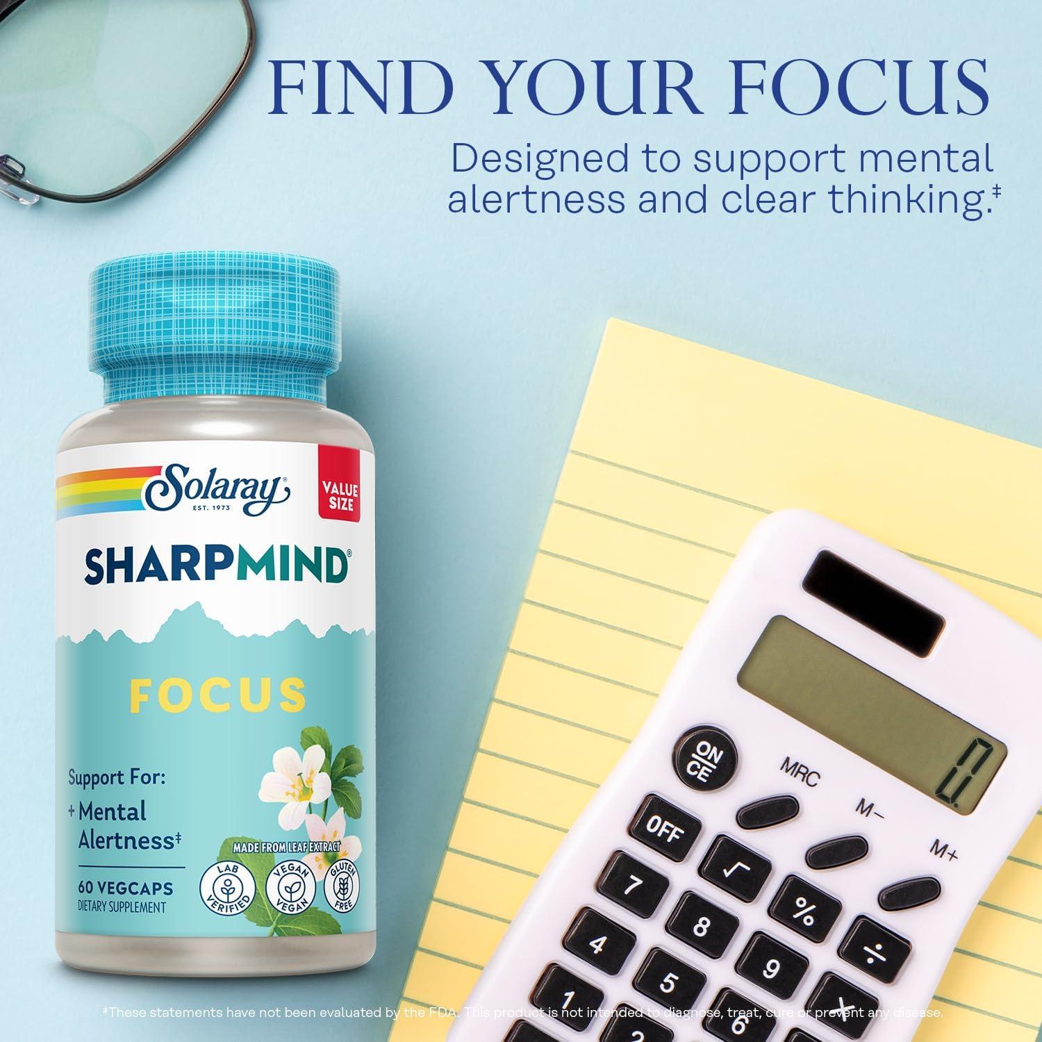 Suplemento Nootrópico Solaray SharpMind 60 Veg Caps 250 mg