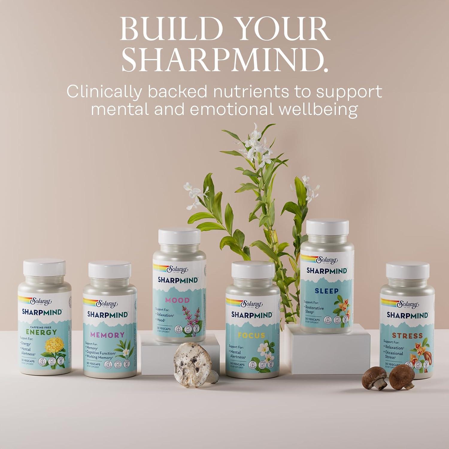 Suplemento Nootrópico Solaray SharpMind 60 Veg Caps 250 mg