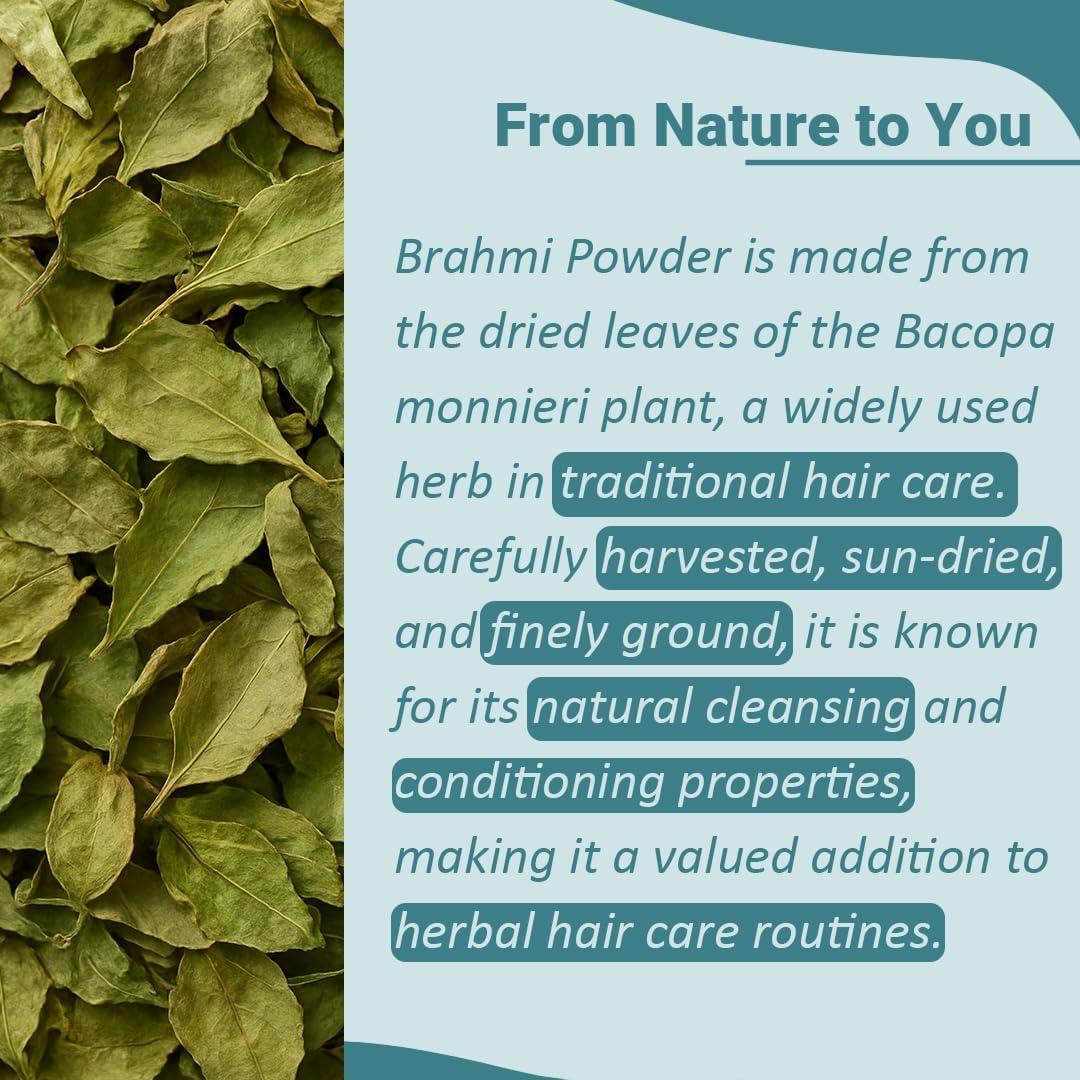 Polvo Orgánico de Brahmi Mi Naturaleza 227 g - Crecimiento Cabello