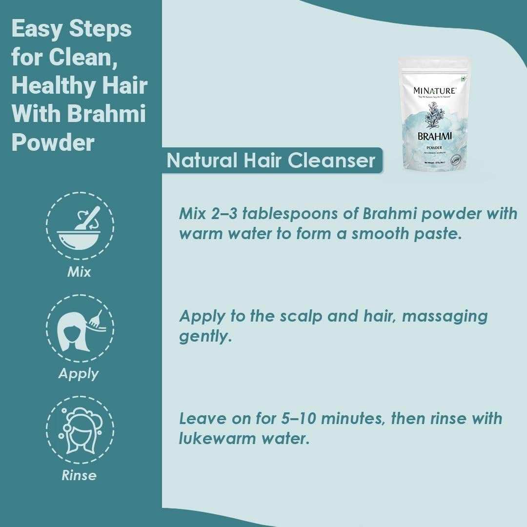Polvo Orgánico de Brahmi Mi Naturaleza 227 g - Crecimiento Cabello