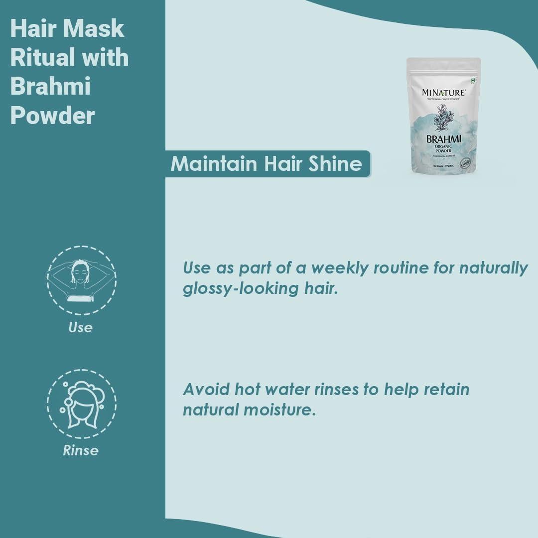 Polvo Orgánico de Brahmi Mi Naturaleza 227 g - Crecimiento Cabello