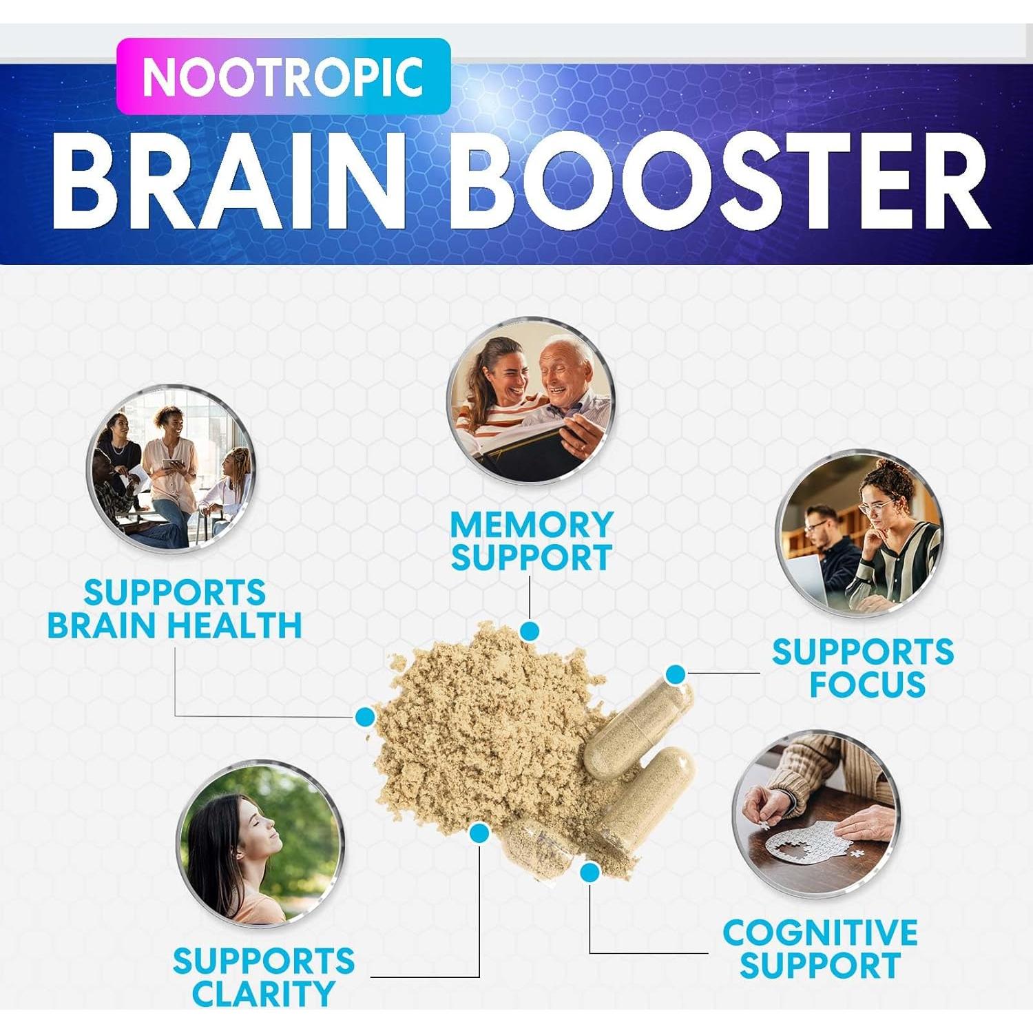 Suplemento de Memoria Cerebral Nature's Peak 120 Cápsulas
