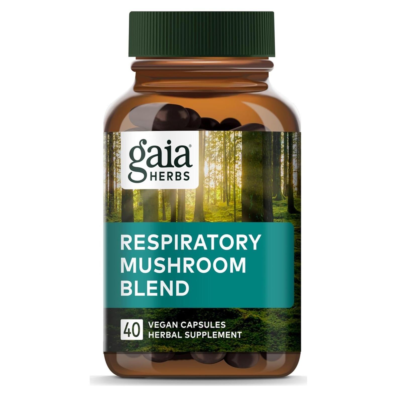 Suplemento Herbal Gaia Herbs Mezcla de Hongos 40 Cápsulas