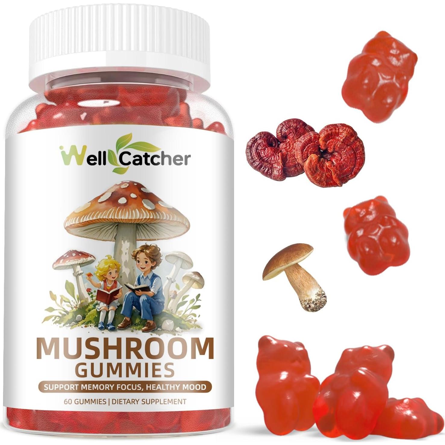 Gominolas de Champiñón Wellcatcher con Ashwagandha 60CT