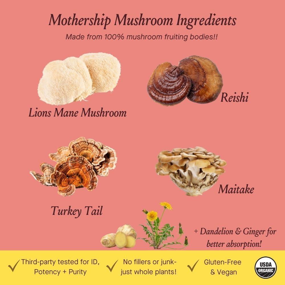 Cápsulas de Hongos Urban Moonshine 60ct - Inmunidad Orgánica