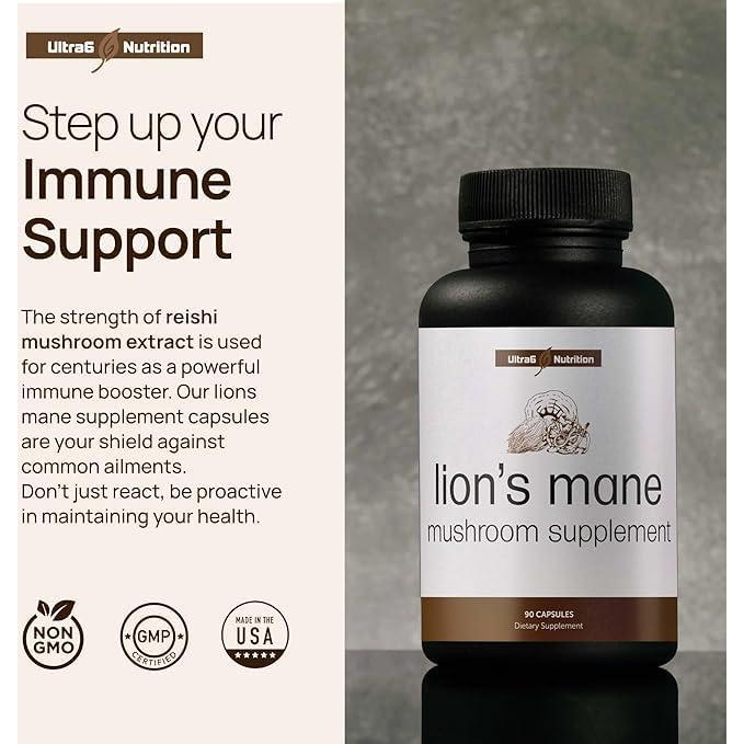 Cápsulas de Melena de León Ultra6 Nutrition - 90 Unidades