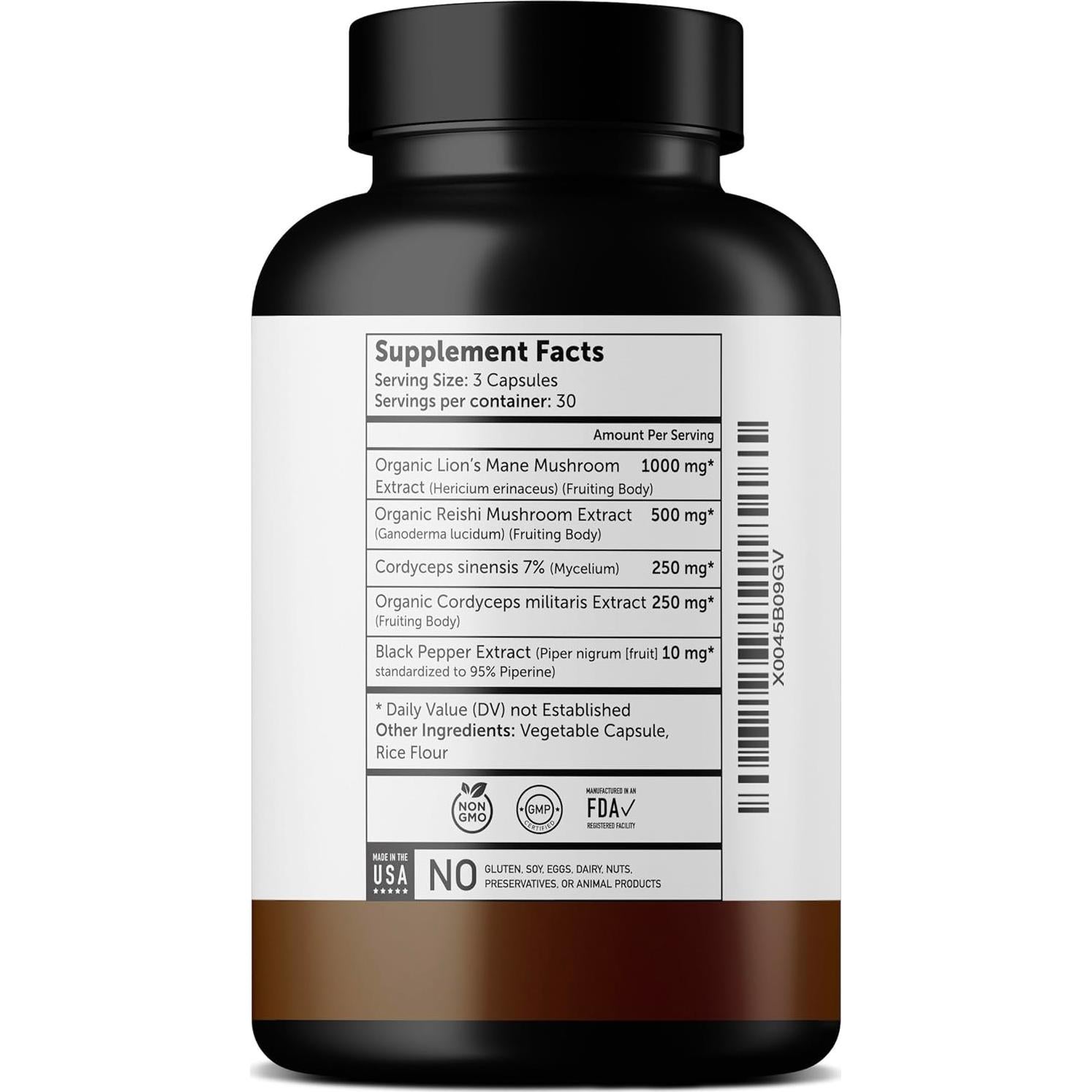 Cápsulas de Melena de León Ultra6 Nutrition - 90 Unidades