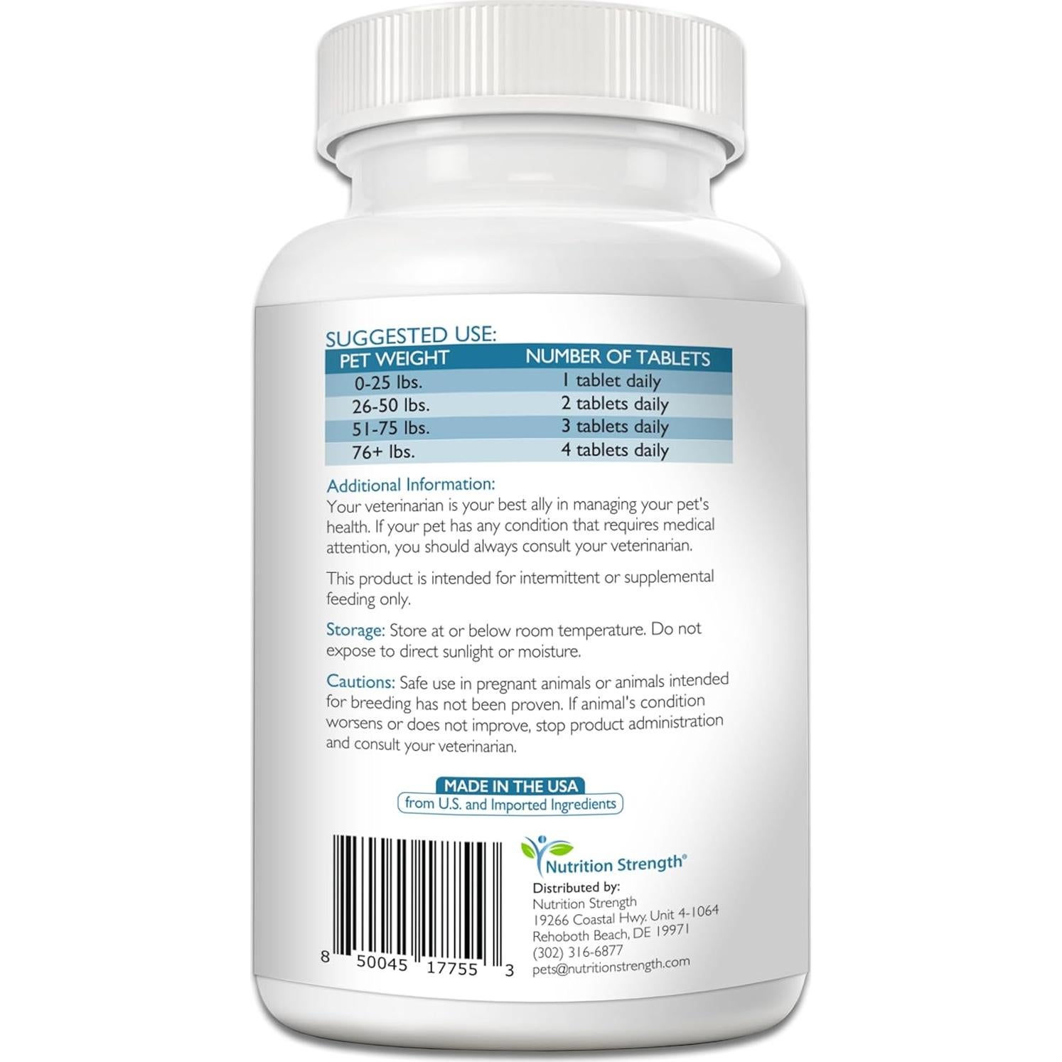 Suplemento 15-en-1 Hongos para Perros Nutrition Strength 90 Tabletas